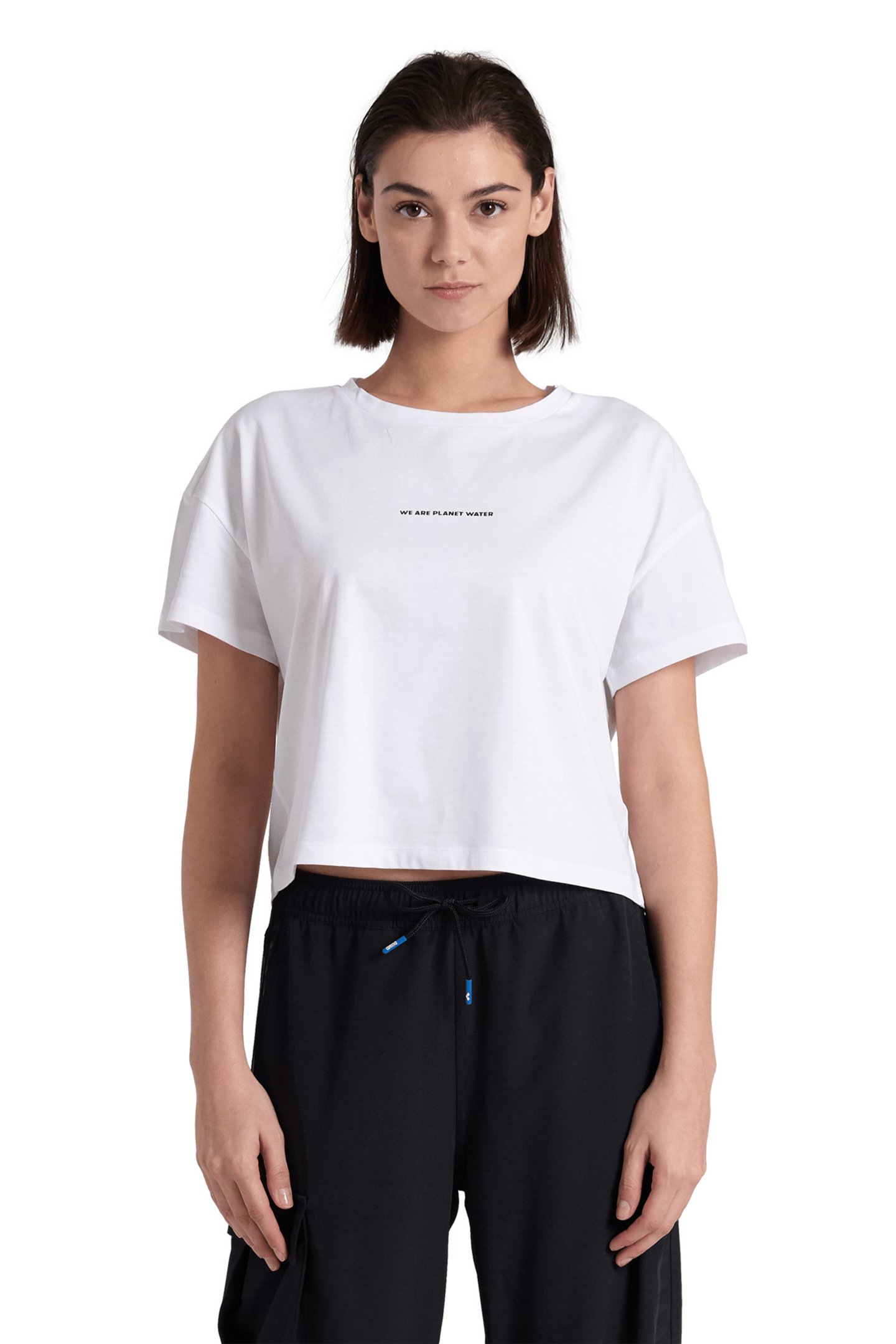 WOMEN'S ARENA CROP TEE PRINTED WHITE by Arena