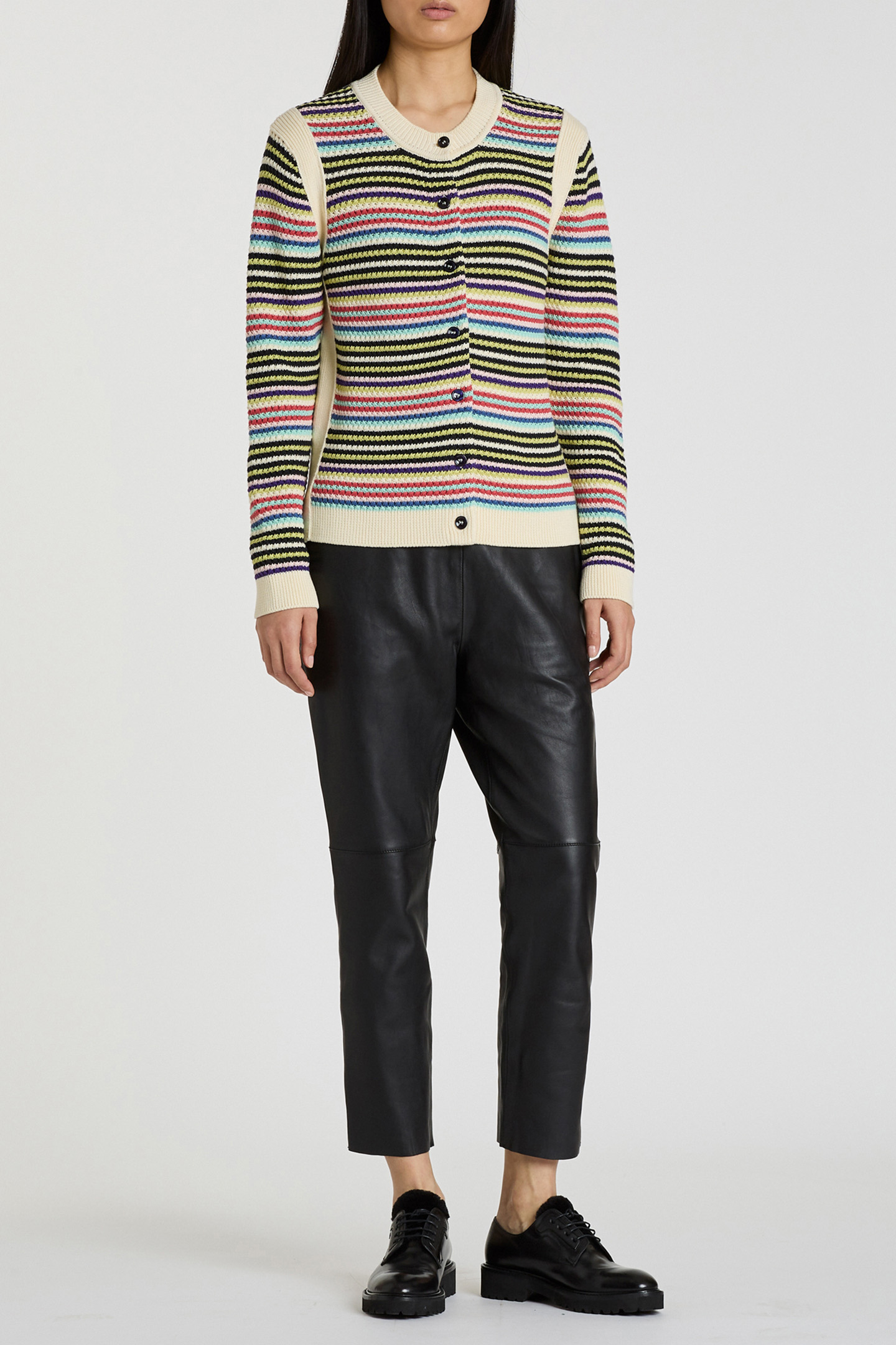 WOMENS TROUSERS LEATHER BLACK 3