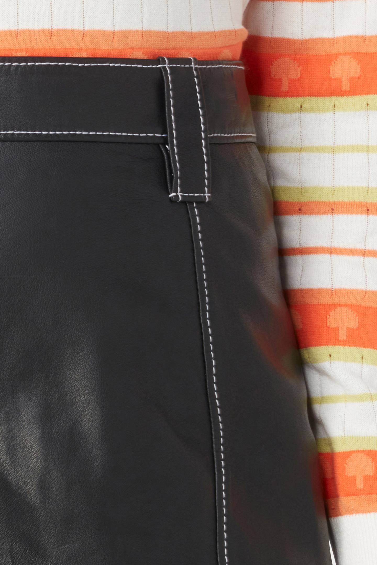 WOMENS SKIRT LEATHER BLACK 5