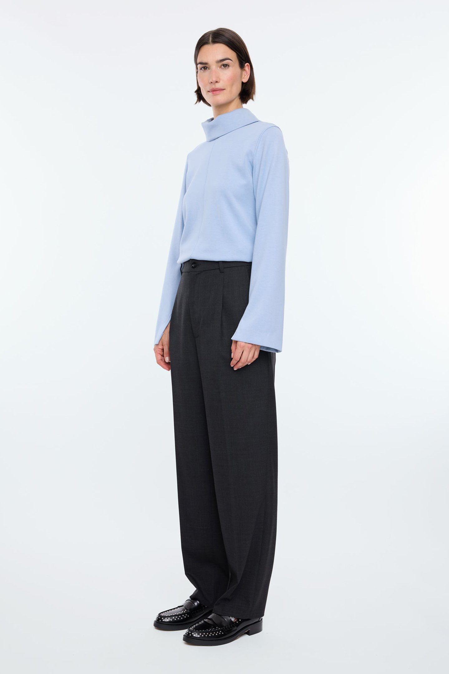 SOFT ROLNECK SWEAT LIGHT SEA BLUE 5