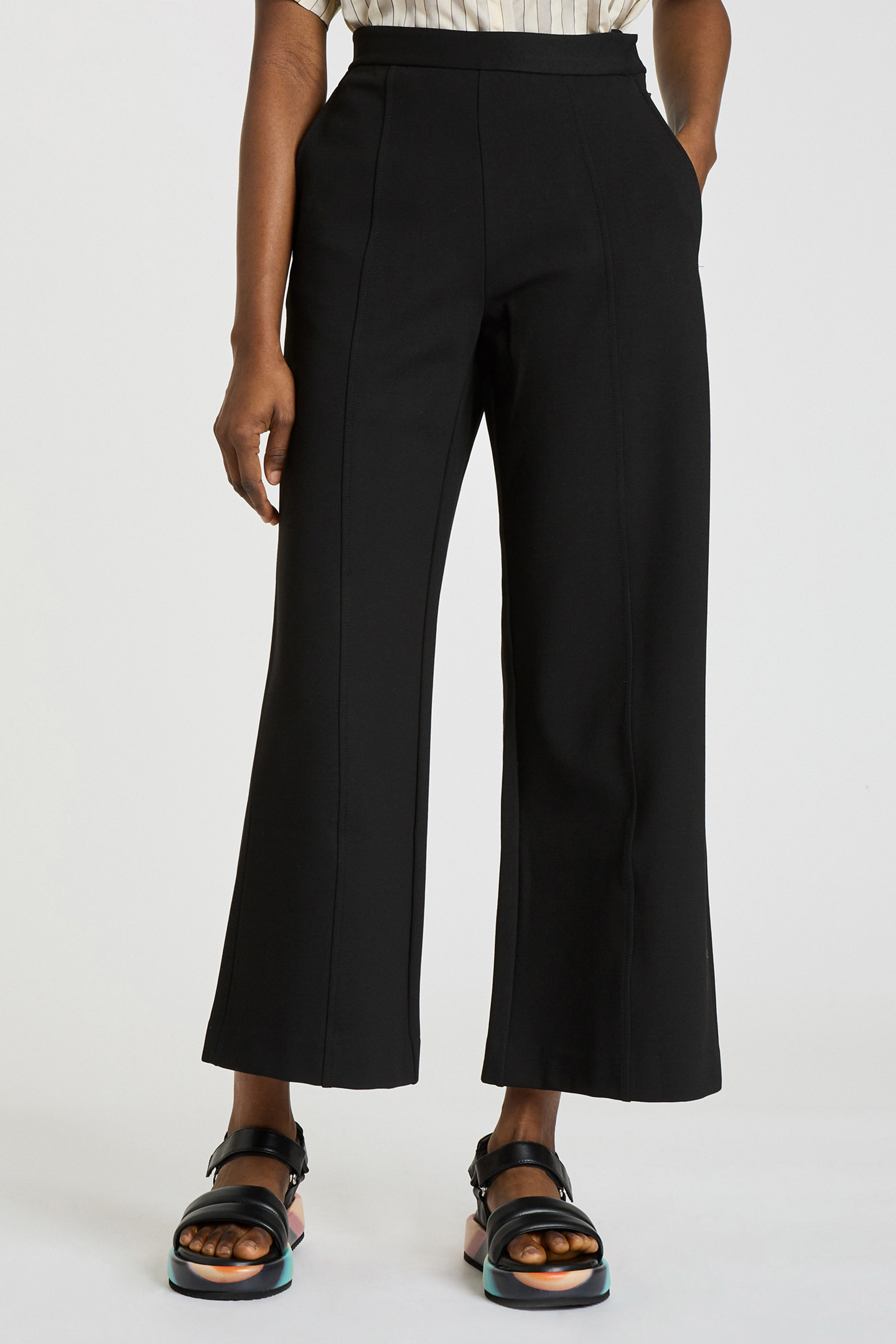 WOMENS JERSEY TROUSERS BLACK 1