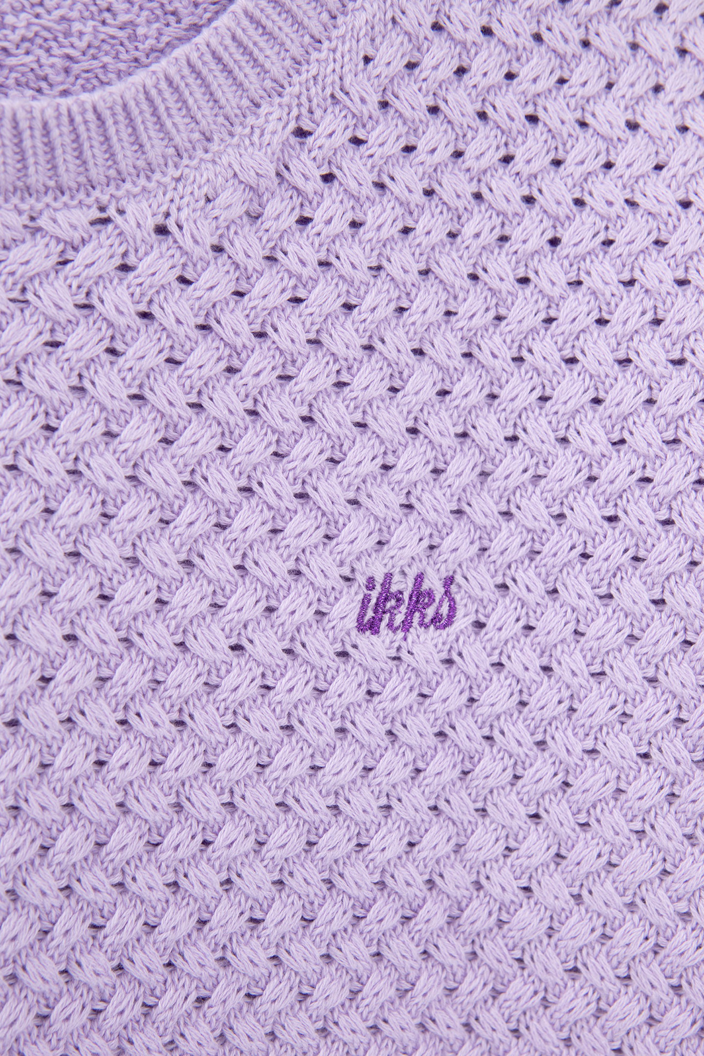 GIRLS' LILAC CROSS STITCH KNIT SWEATER 6