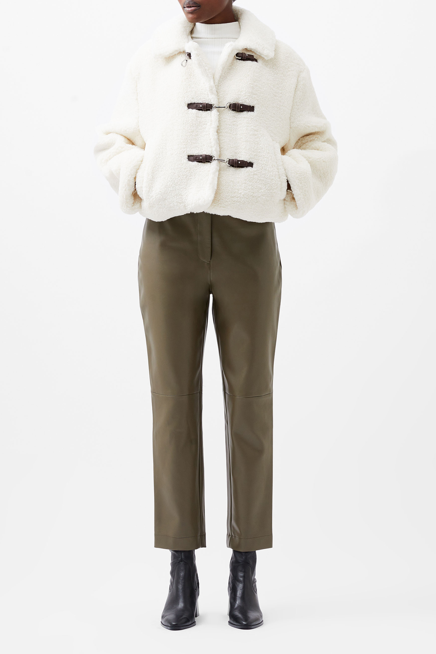 ALEX FAUX FUR JACKET CLASSIC CREAM by French Connection
