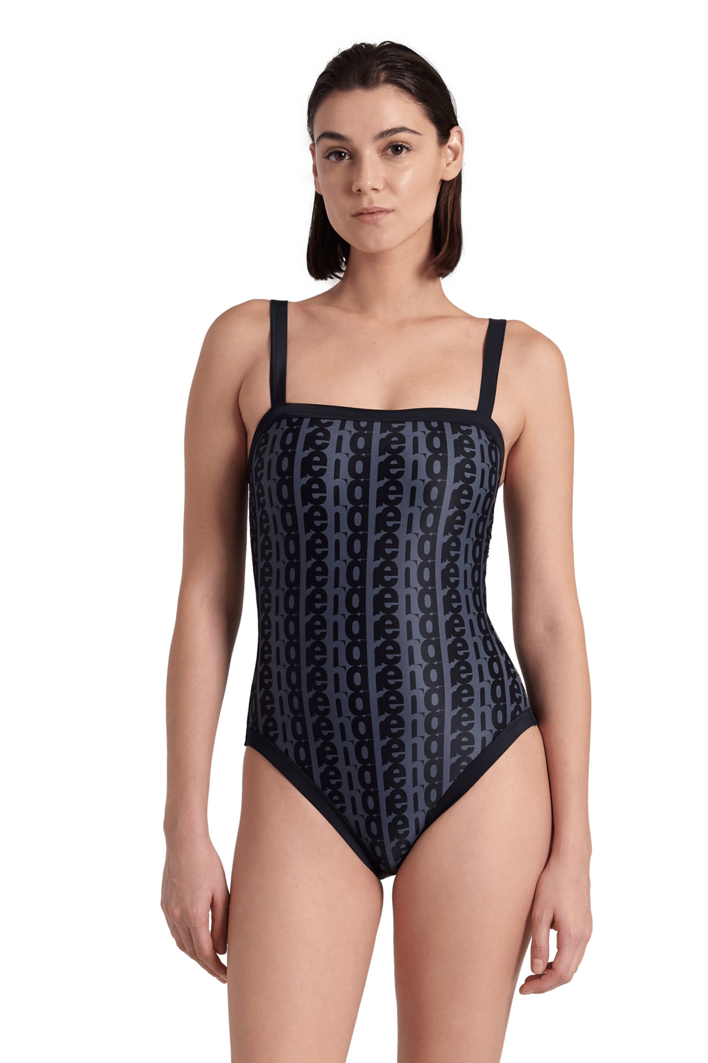 WOMEN'S ARENA MONOGRAM SWIMSUIT U BACK BLACK MULTI-BLACK by Arena