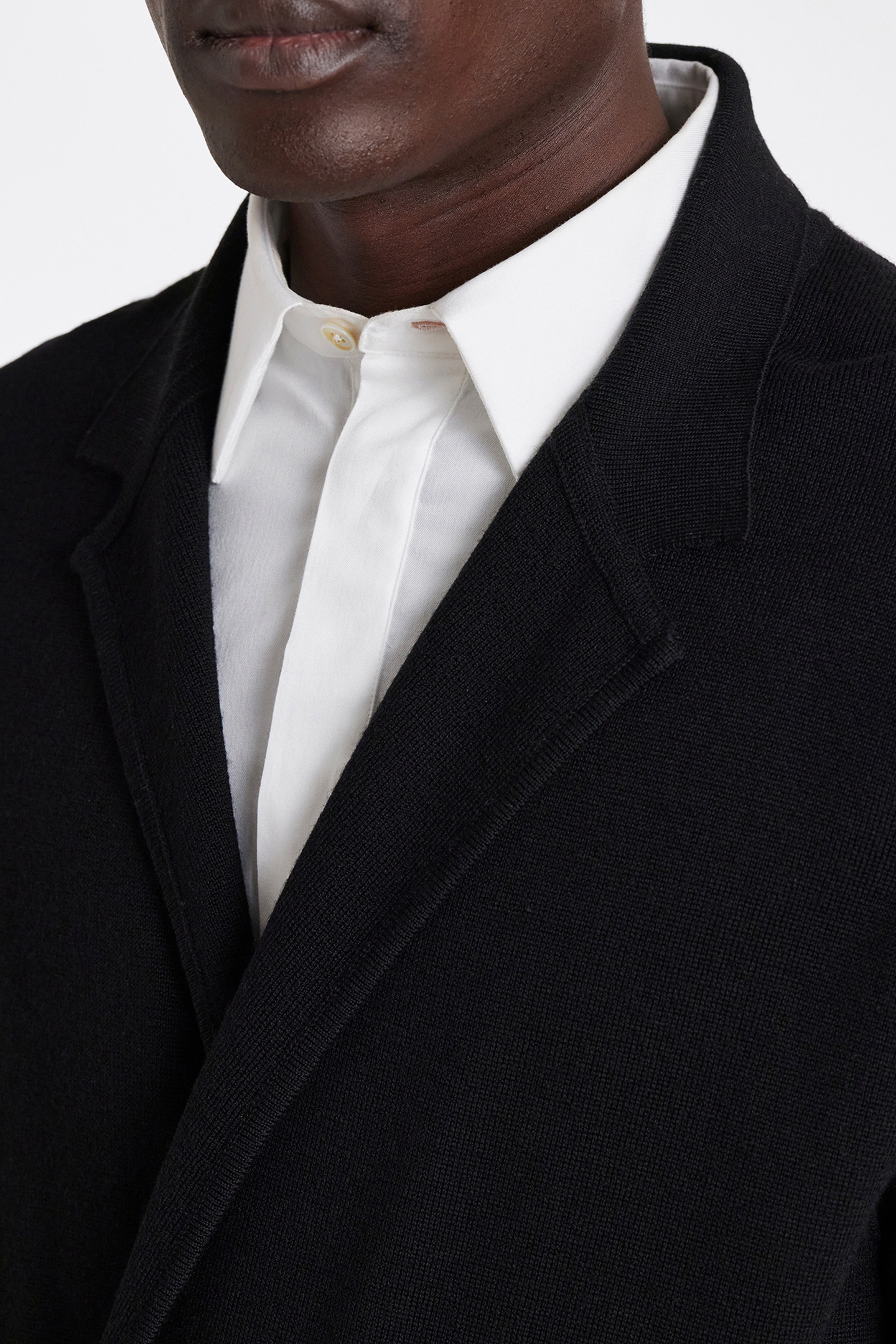 KNITTED DB JACKET BLACK 5