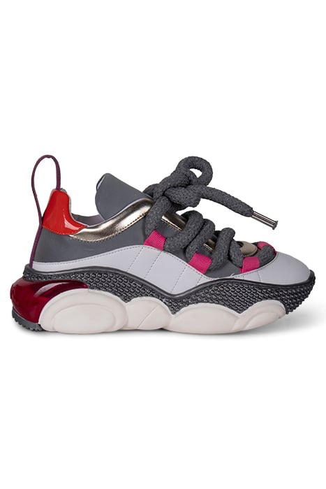 SILVER SNEAKERS SILVER by Moschino