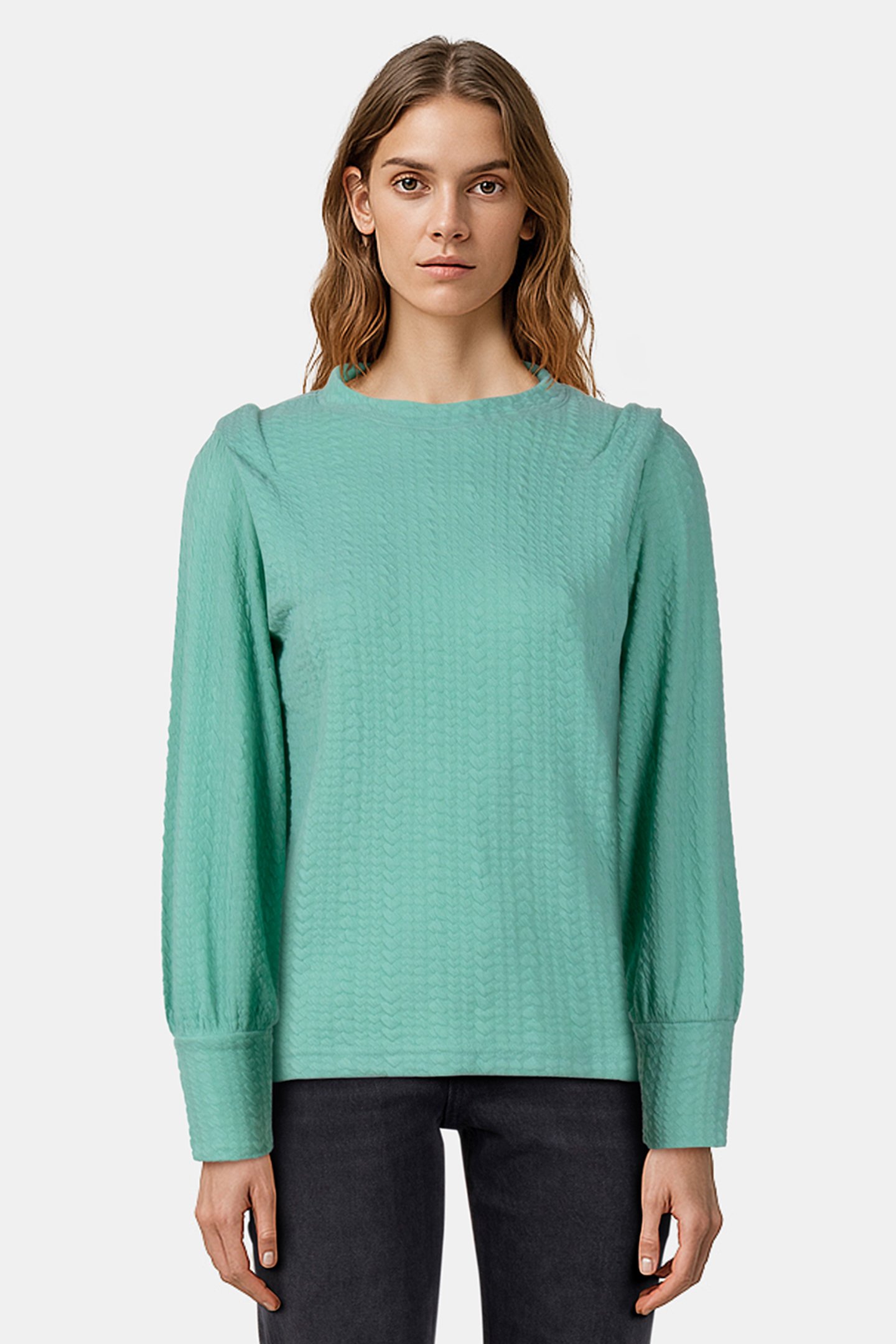 TOP SHOULDER DETAIL MINT by Tramontana