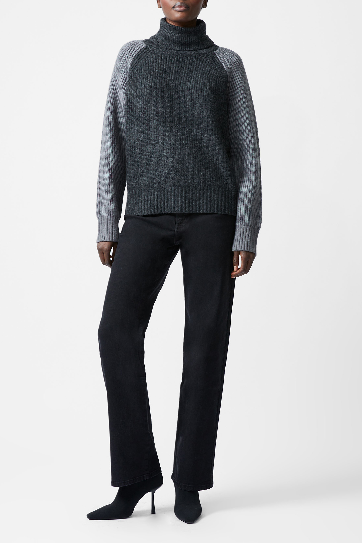 KESSY HIGH NECK JUMPER CHARCOAL/WARM GRAPHI 1