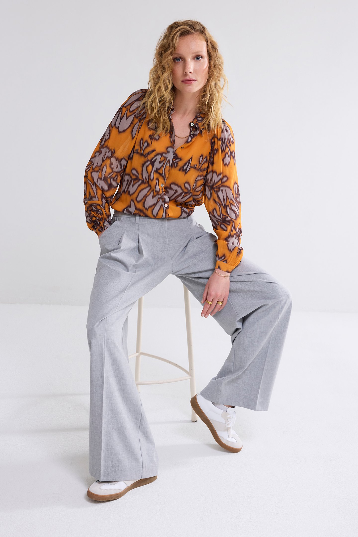 BLOUSE SPICY ORANGE PRINT REDS 5