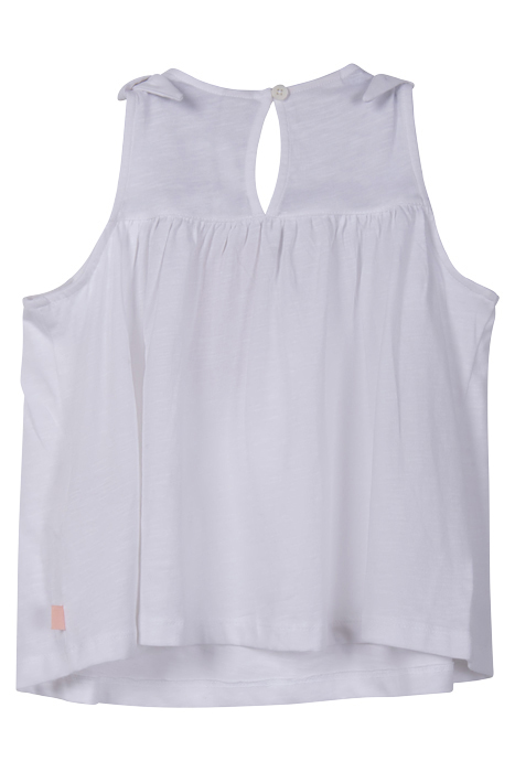 GIRLS S&S SLUB JERSEY FASHION TOP WHITE TRADITIONAL 2