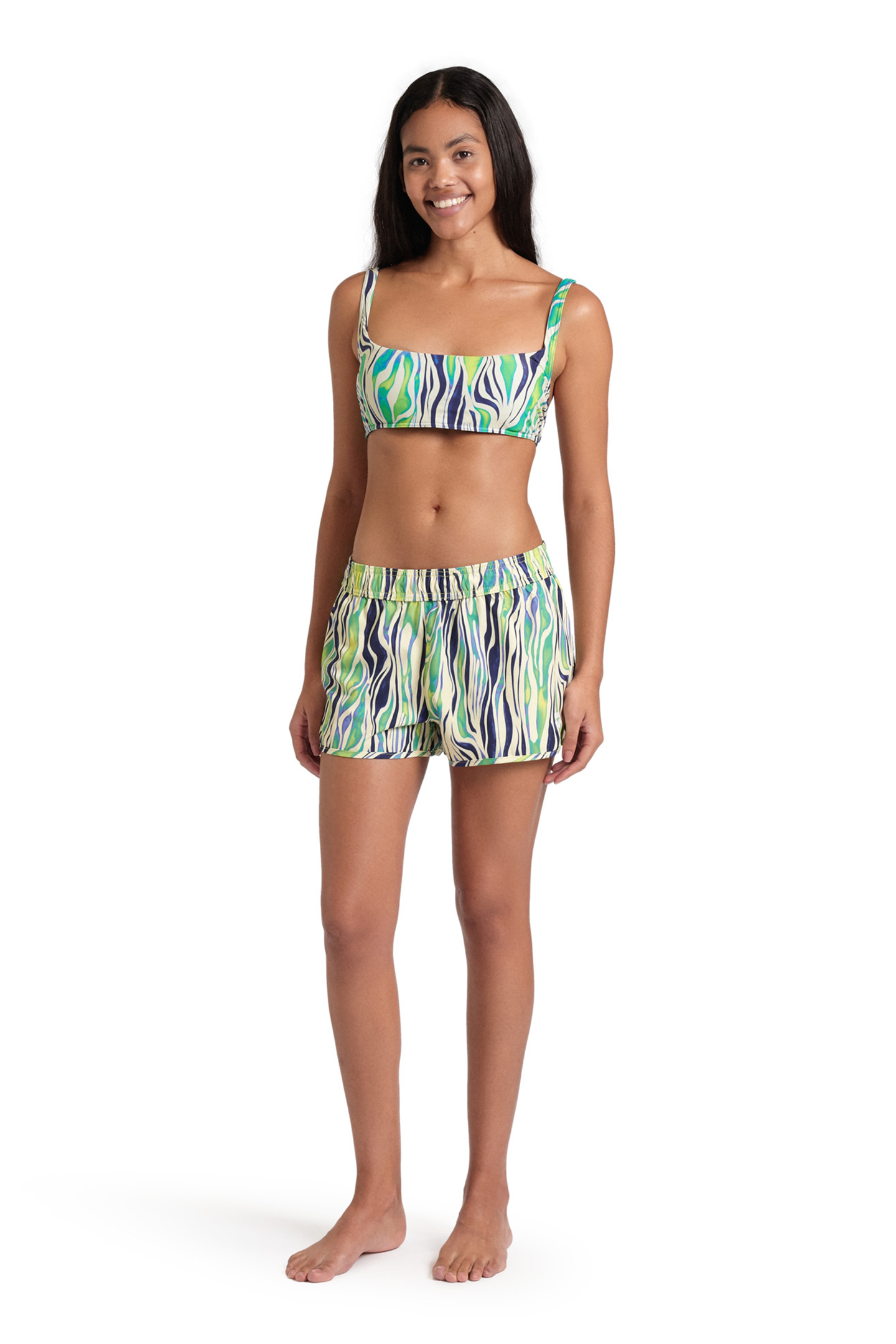 W ARENA WATER PRINTS BEACH SHORT ZEBRA 3