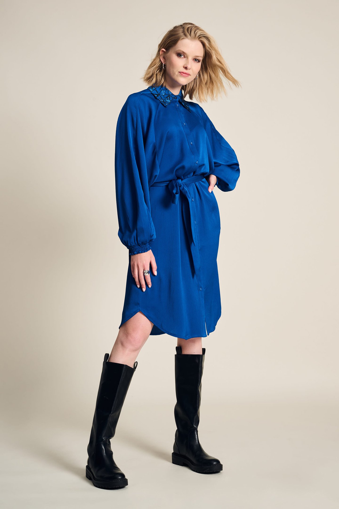 DRESS - BUTTERFLY BRIGHT BLUE by POM Amsterdam