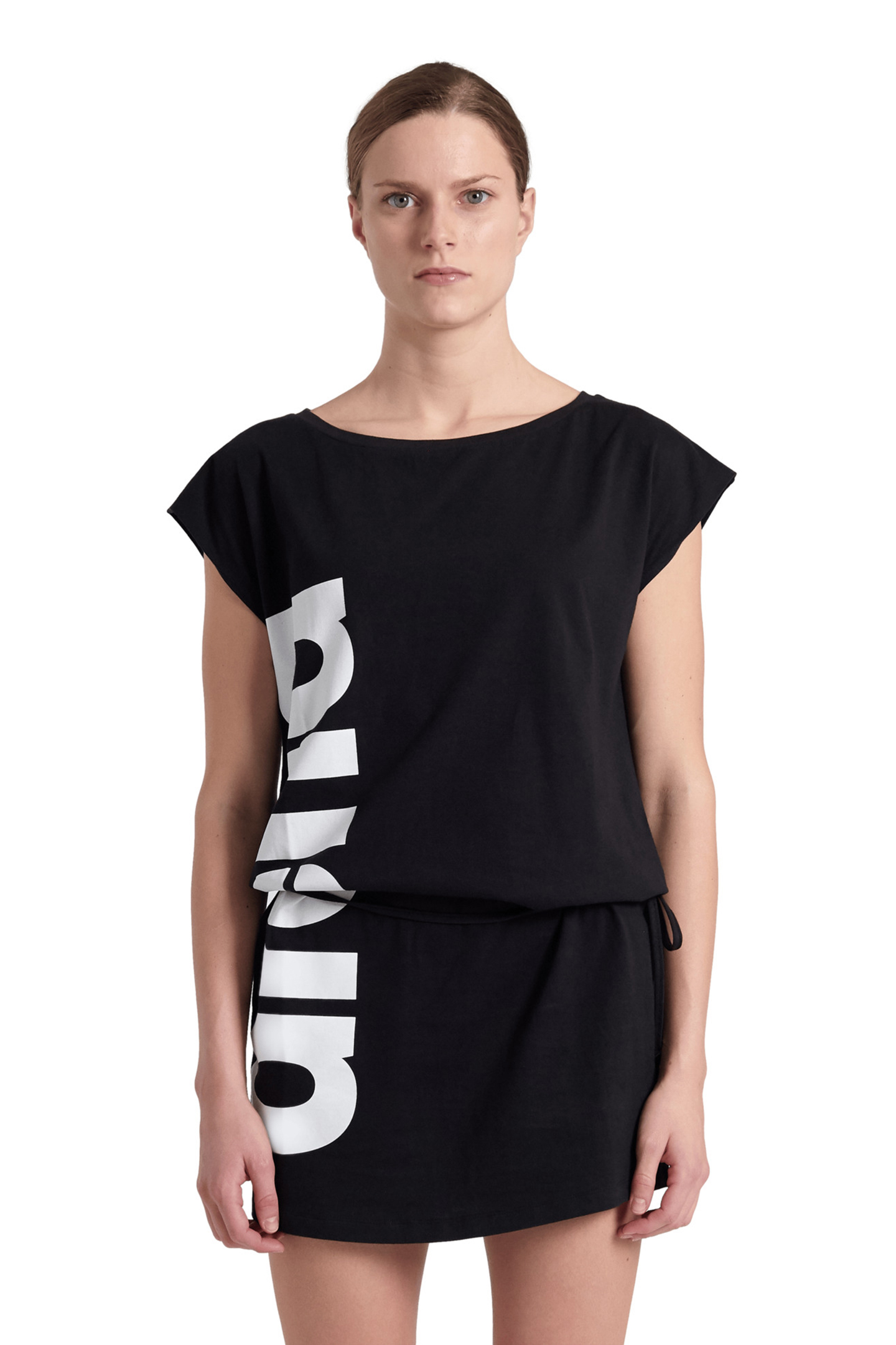 WOMEN'S ARENA LOGO DRESS BLACK-WHITE by Arena
