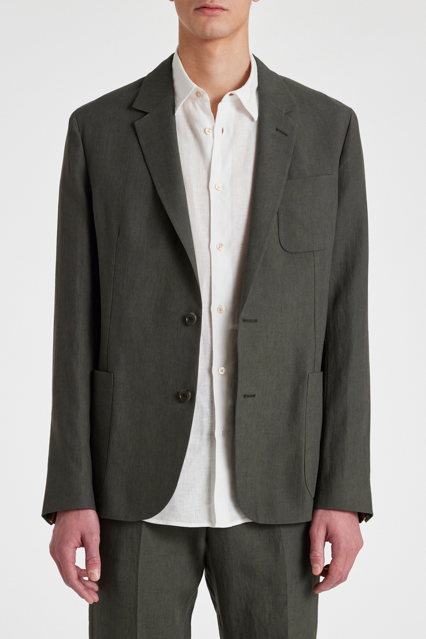 MENS 2 BTN PATCH POCKET JACKET VERY DARK GREEN 1