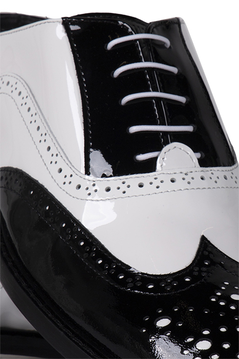 MOSCHINO BROGUE OPEN OXFORD SHOES BLACK 4