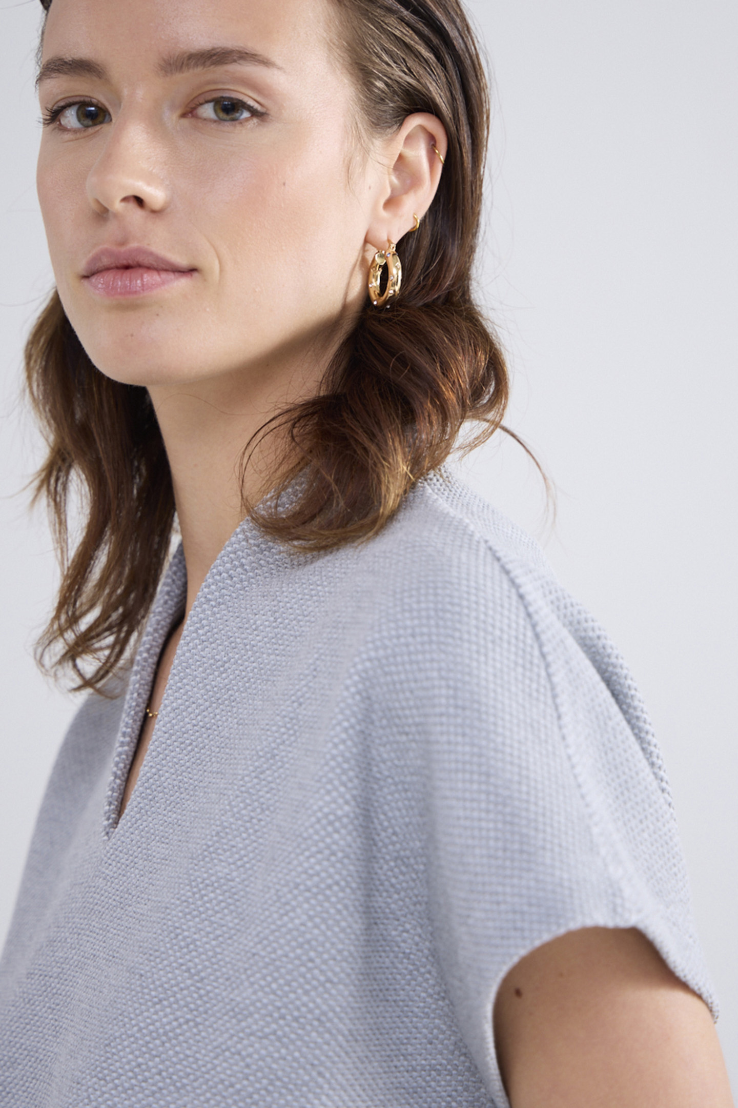 SHORT SLEEVE TOP NEW WAFFLE GREYS 4