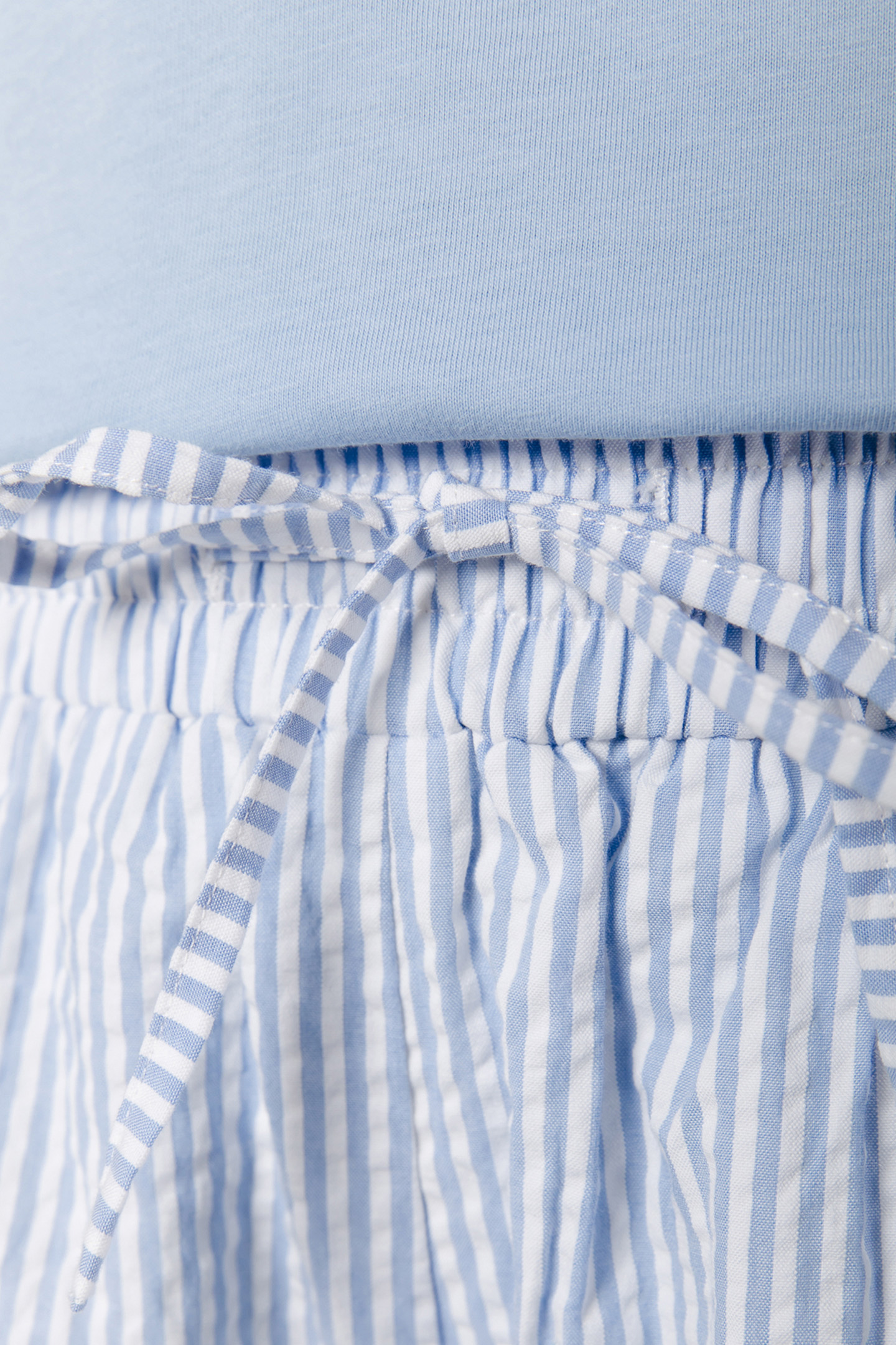 SENSA STRIPED RUFFLE SHORT SOFT BLUE 7