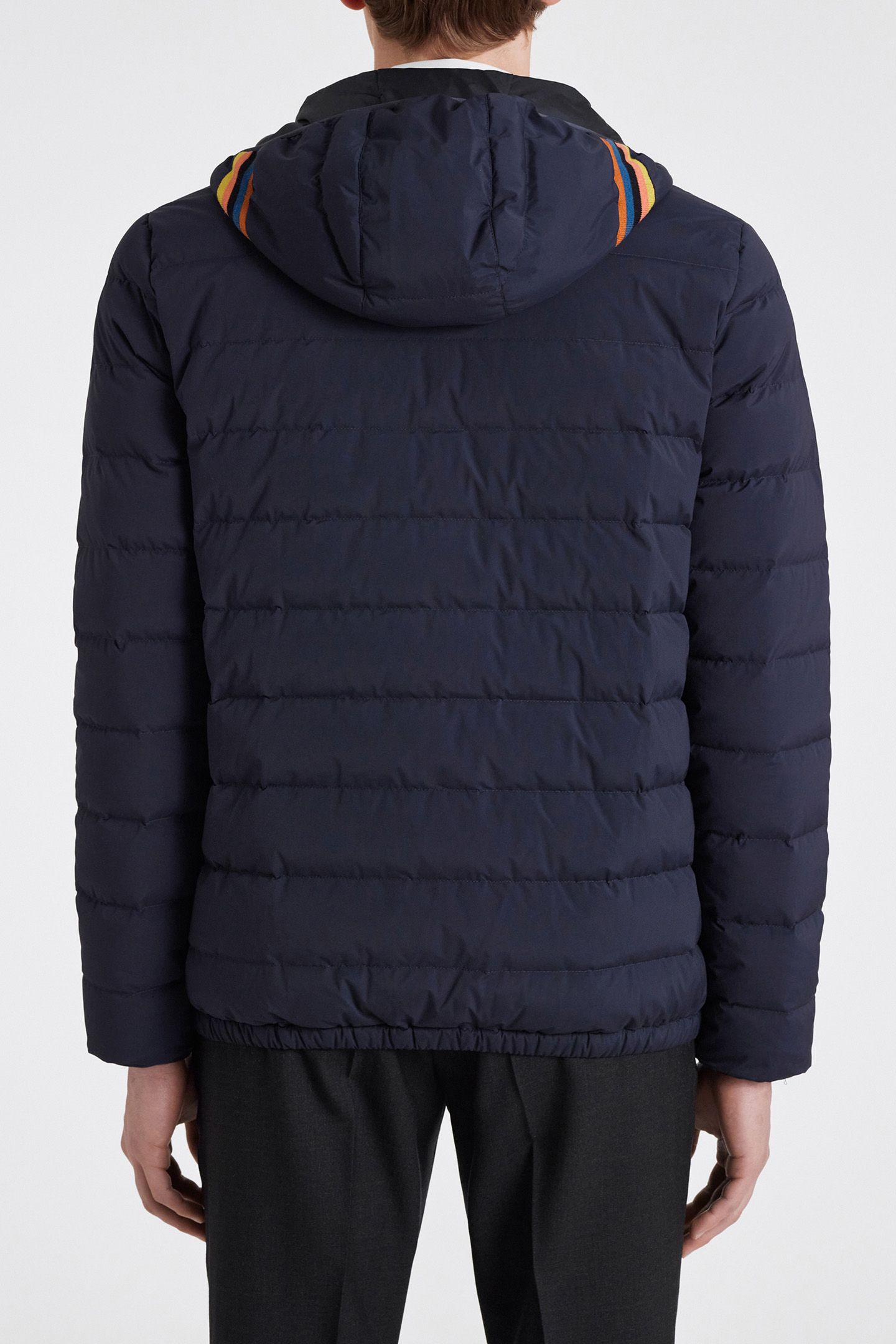 MENS DOWN HOODED JACKET VERY DARK NAVY 2