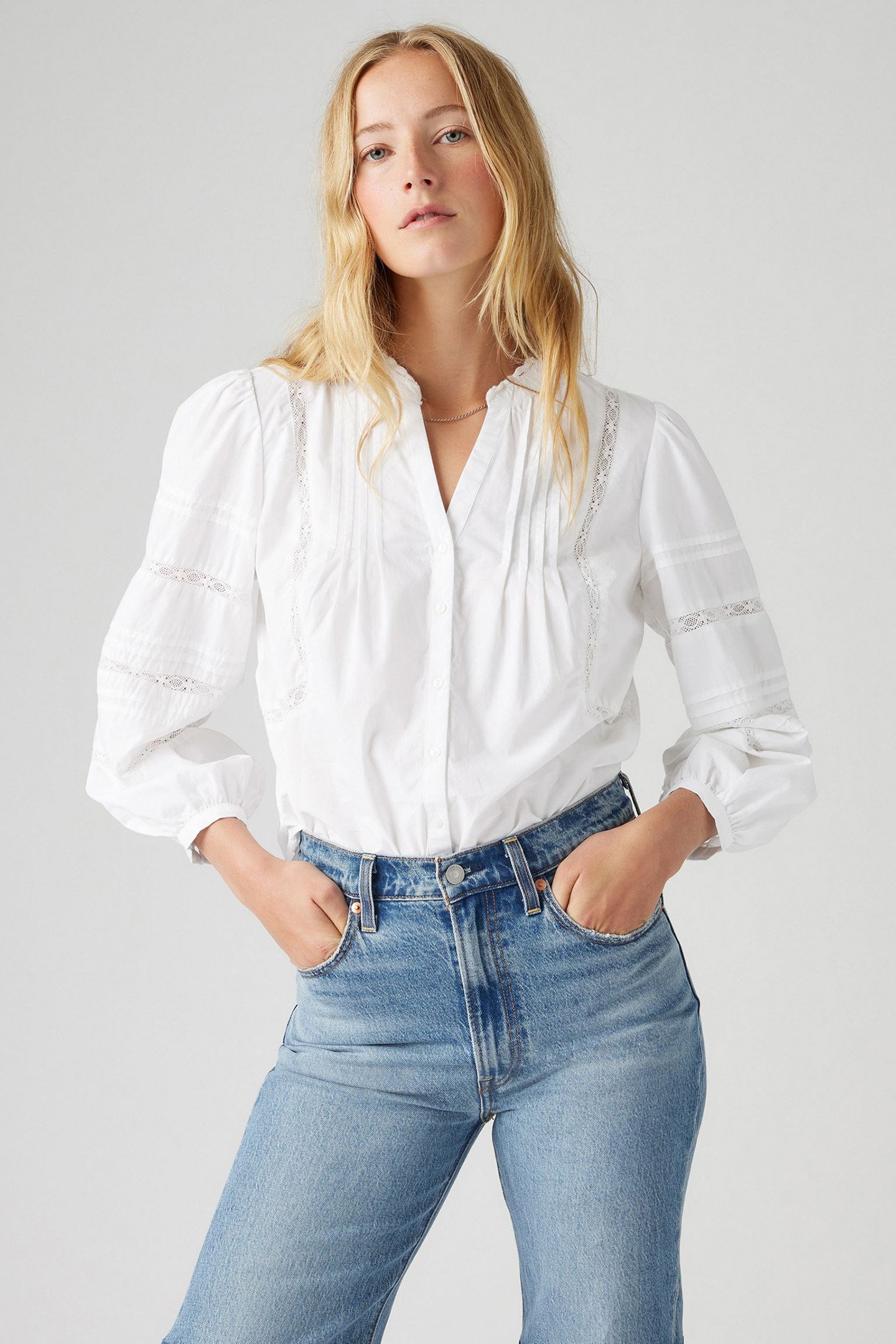MANDY LS BLOUSE BRIGHT WHITE by Levi's