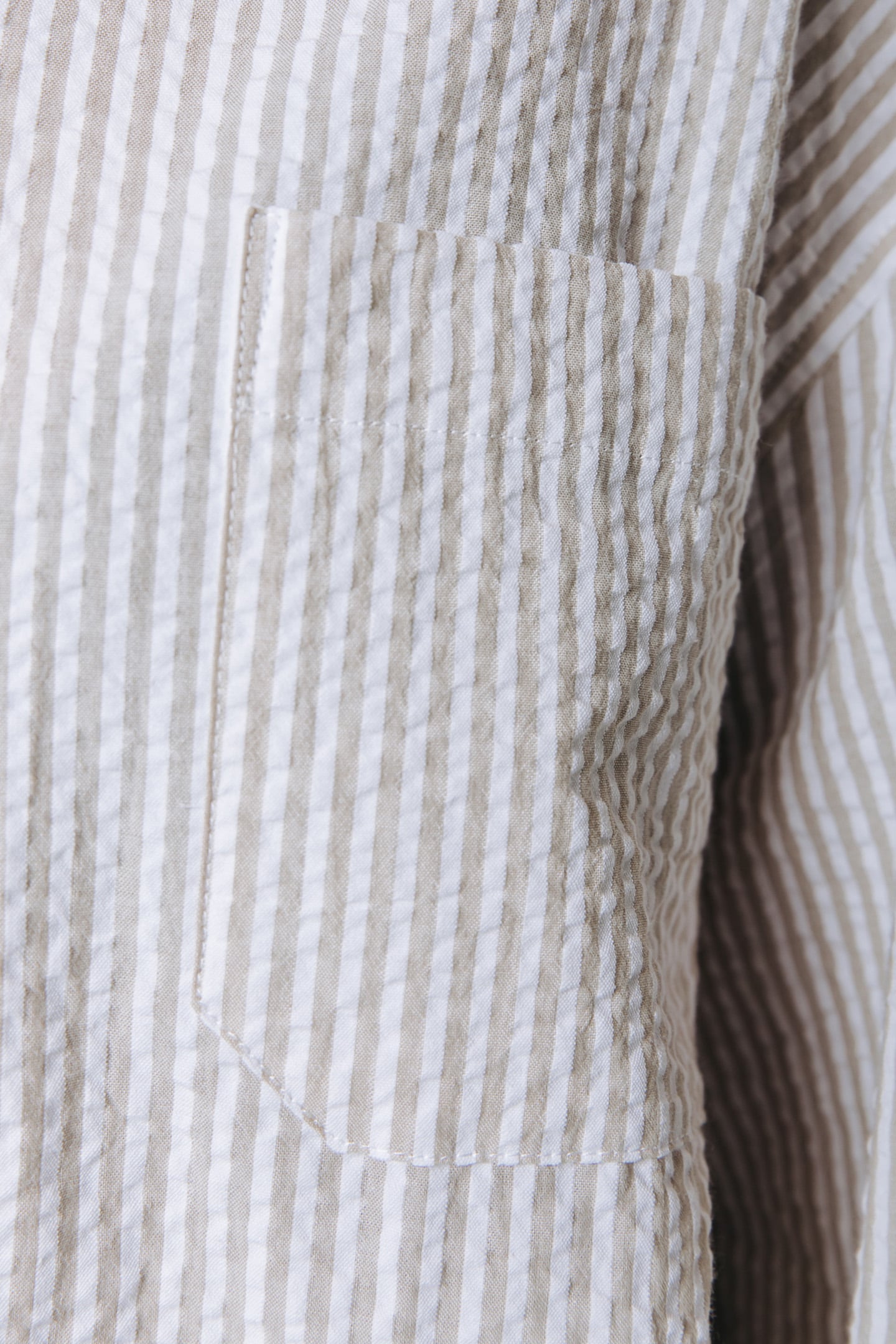 VICKY STRIPED DROPPED SHOULDER BLOUSE LIGHT SAND 5