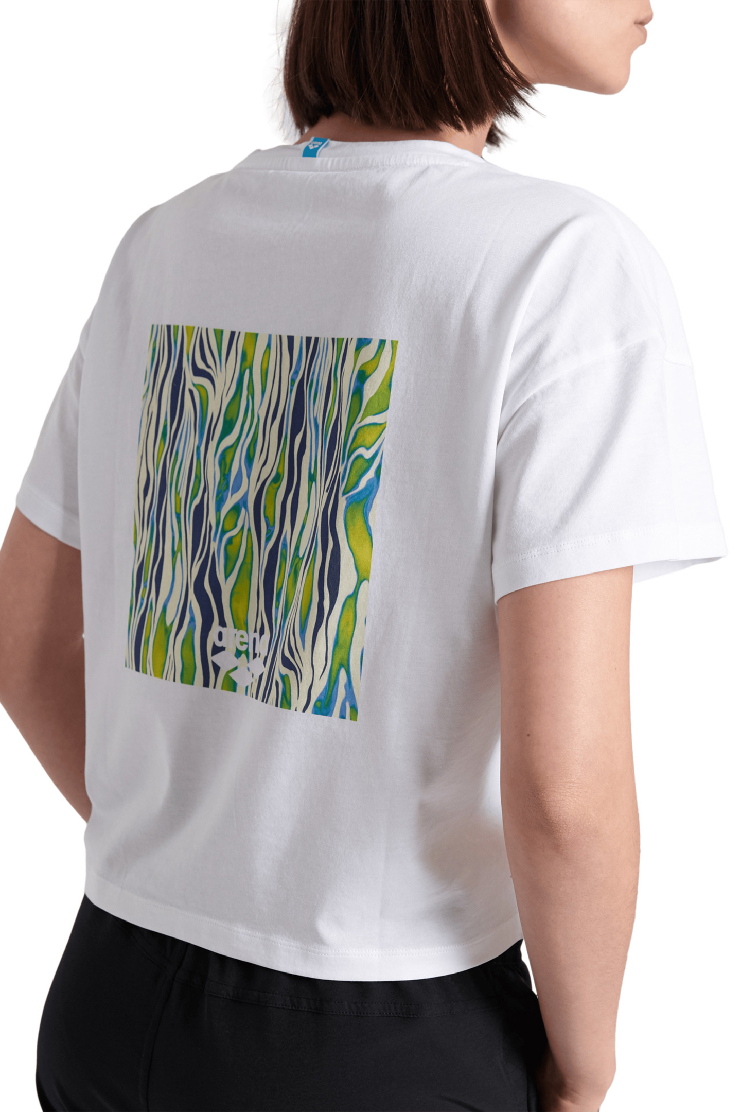 WOMEN'S ARENA CROP TEE PRINTED WHITE 5