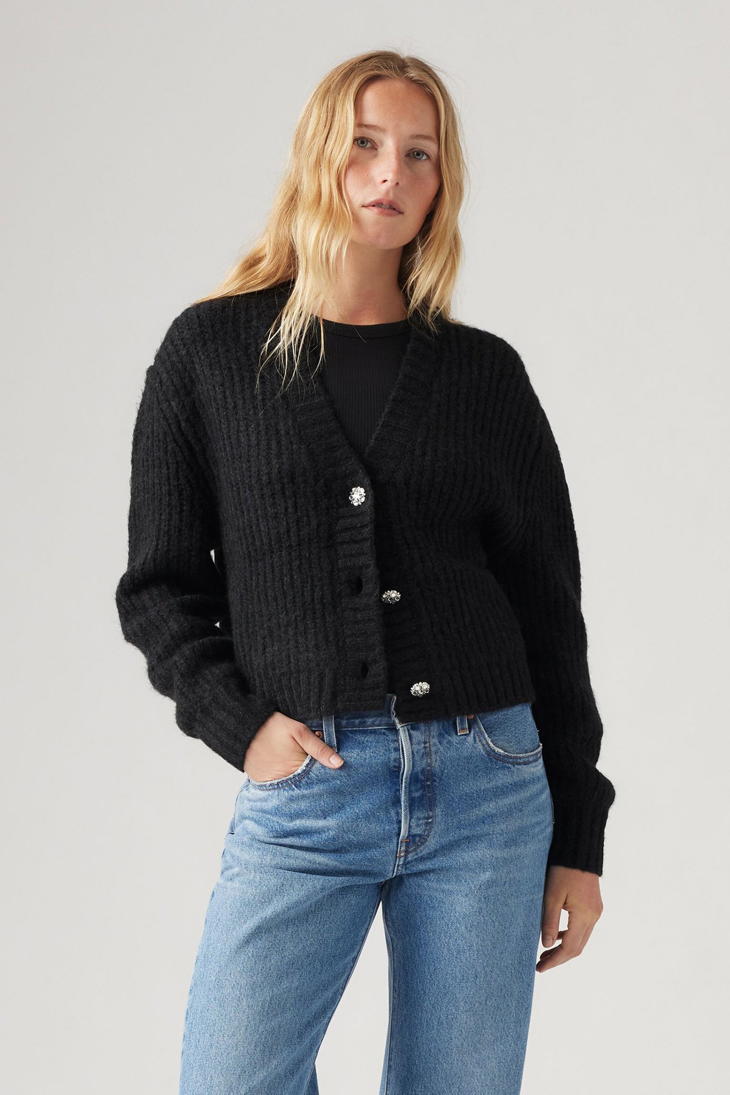 GALA FAIRISLE CARDIGAN CAVIAR 1