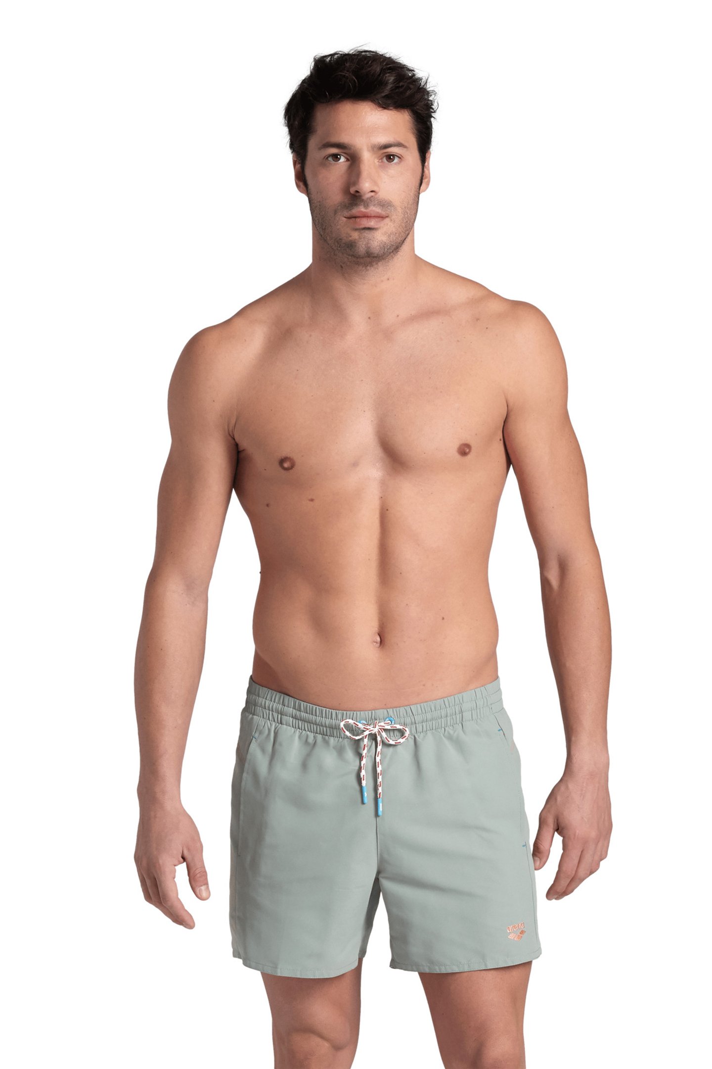 MEN'S ARENA PRO_FILE BEACH SHORT LOGO JADE-SALMON PINK by Arena