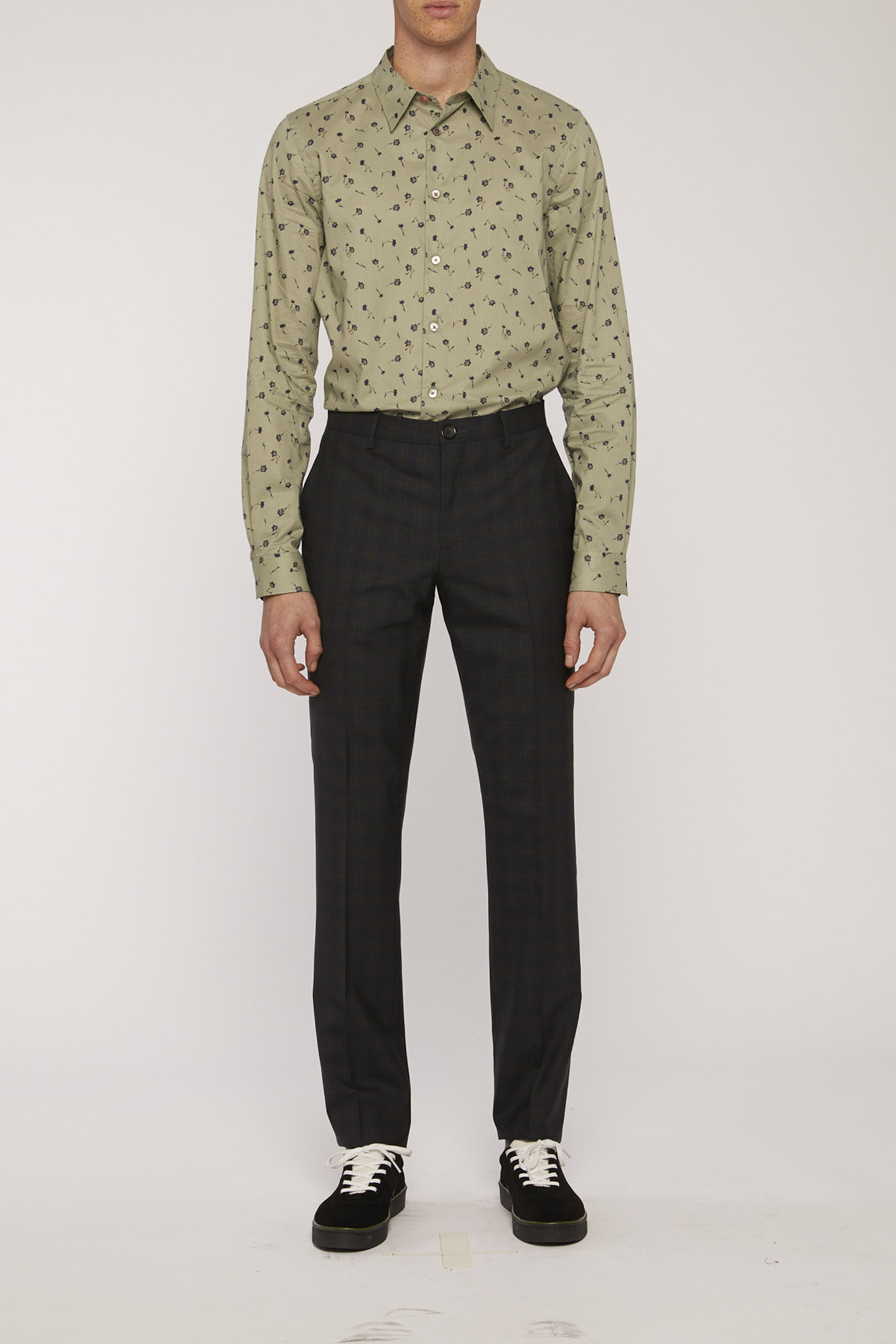 MENS TROUSER MID FIT BOTTLE GREEN 1