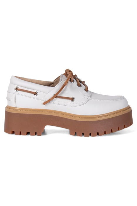 STONE STREET BOAT SHOE WHITE FULL GRAIN by Timberland