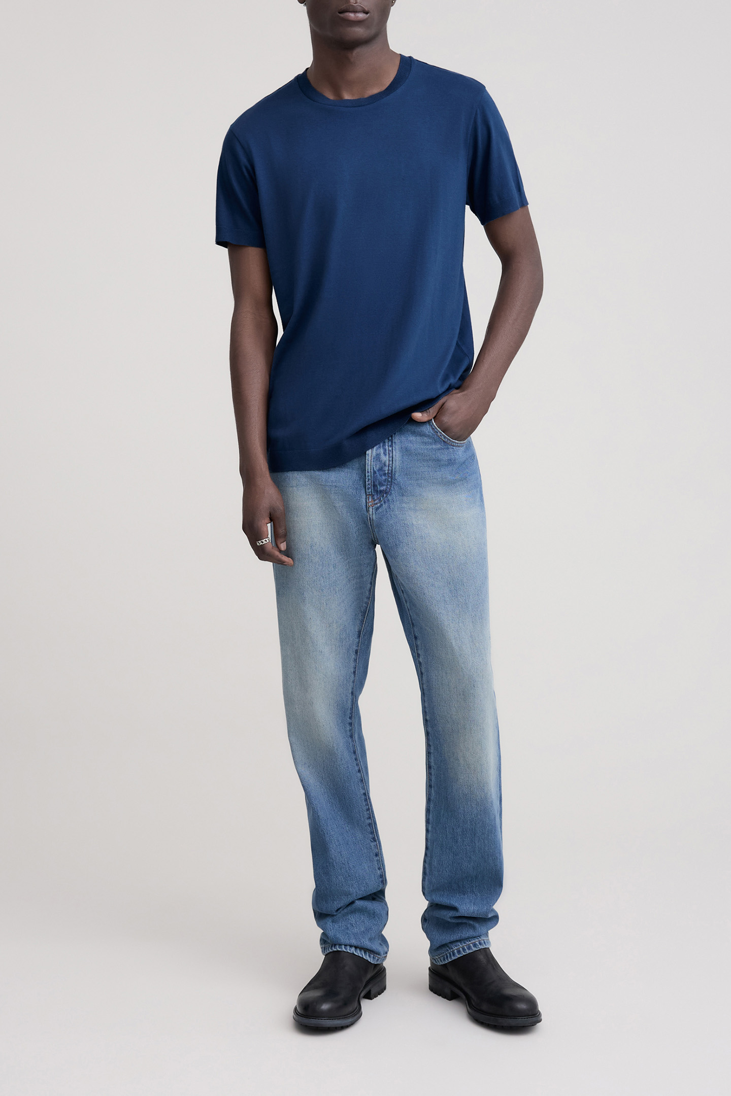 COBALT MIX COTTON MODAL T-SHIRT 3