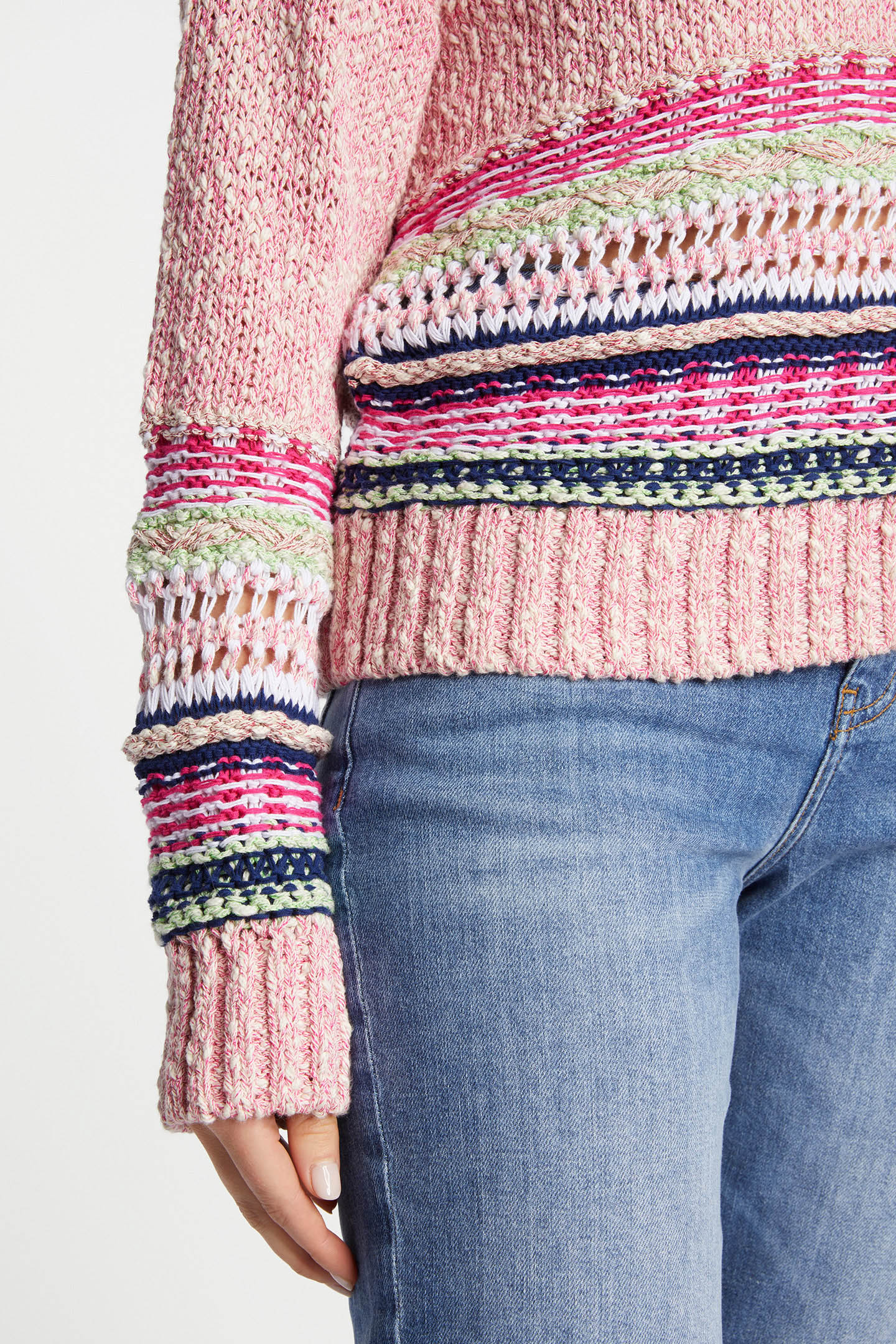 CREW NECK WITH YARN MIX PATCH DETAIL ORIGINAL 4