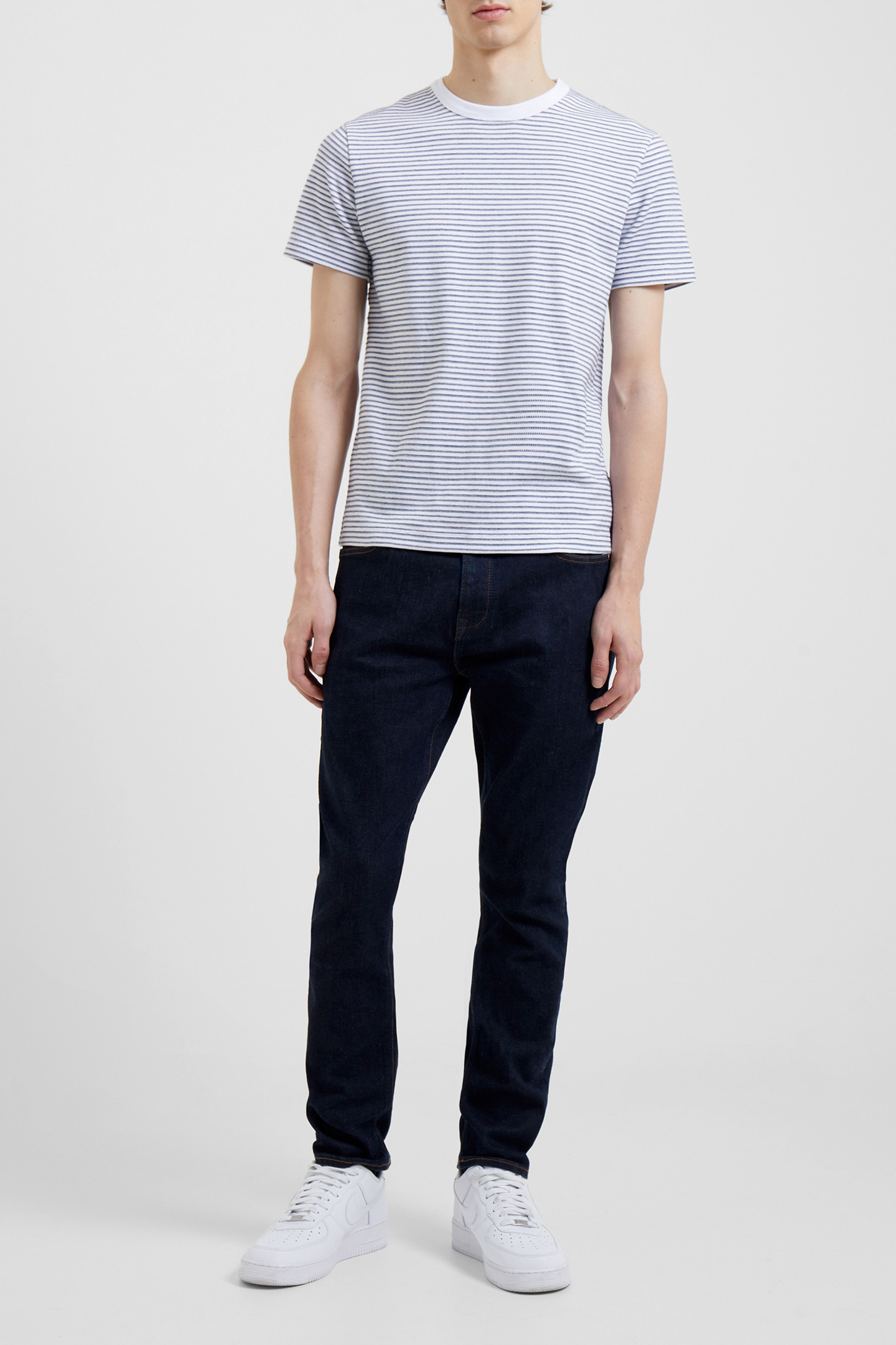 TEXTURED JERSEY STRPE SS T-SHR MARINE MULTI 3