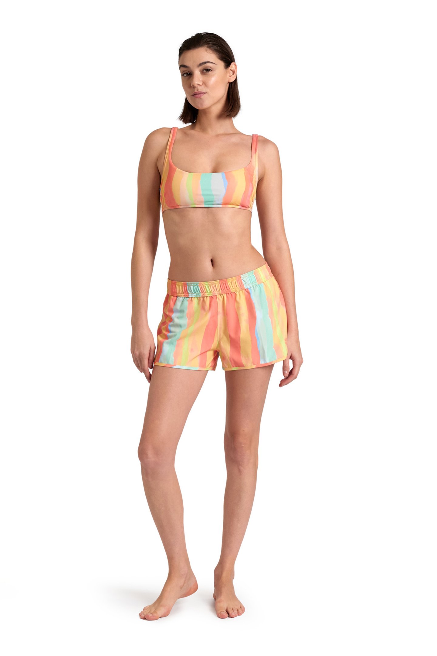 W ARENA WATER PRINTS BEACH SHORT MULTISTRIPES 3