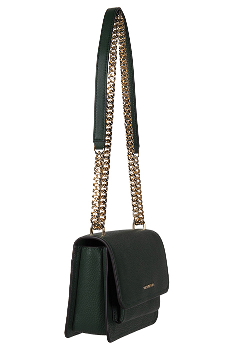 SMALL CROSSBODY BAG WITH CHAIN STRAP IN DARK GREEN 3