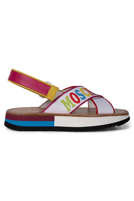 WHITE SANDALS WHITE by Moschino