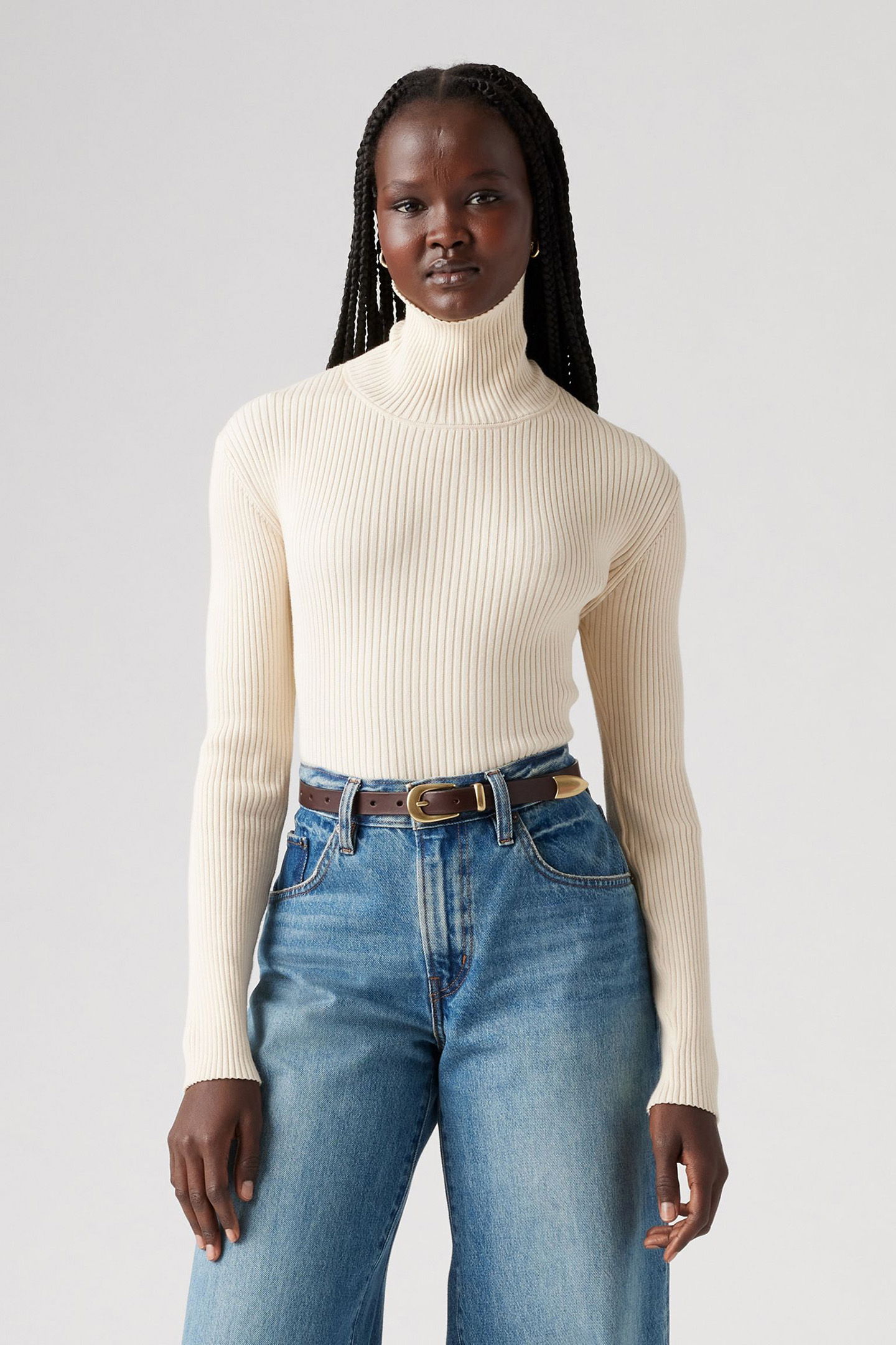 TULIP TURTLENECK WHITE SWAN by Levi's