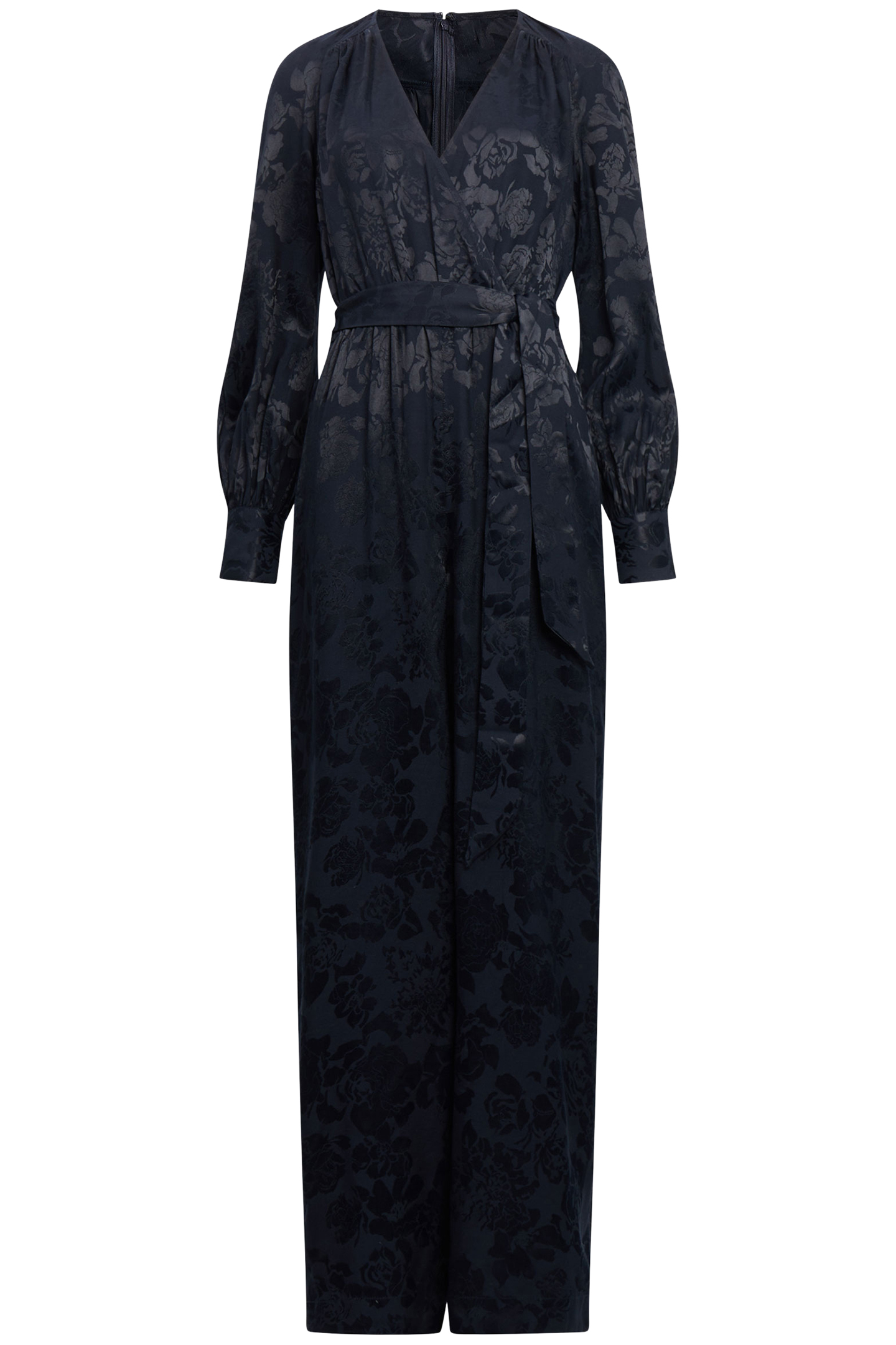 ARYA SATIN JACQUARD JUMPSUIT MARINE 2