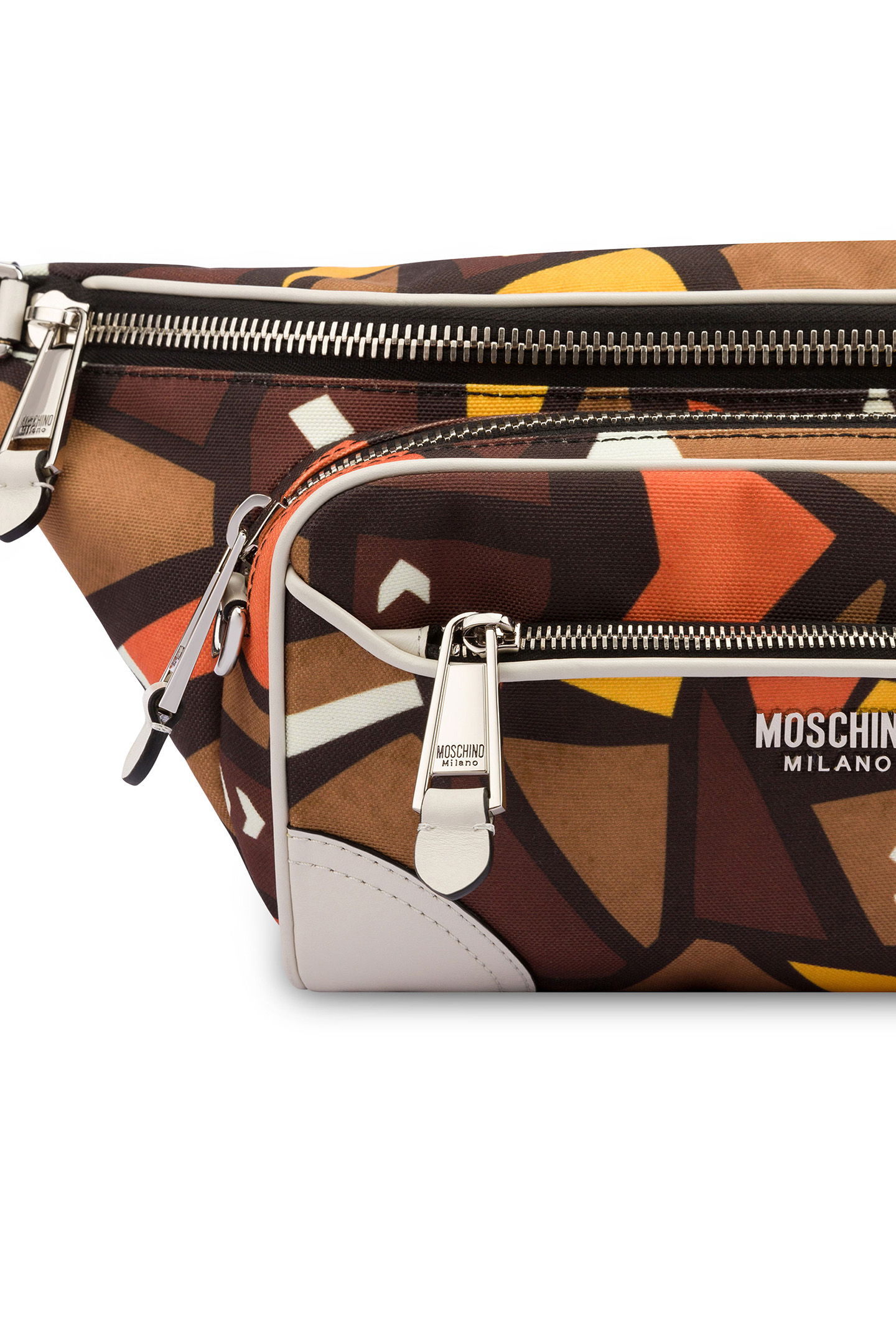 CANVAS WAIST BAG WOOD PRINT BROWN 4