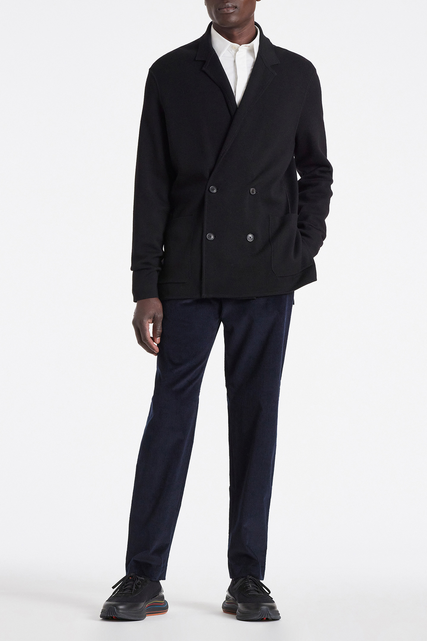 KNITTED DB JACKET BLACK 3