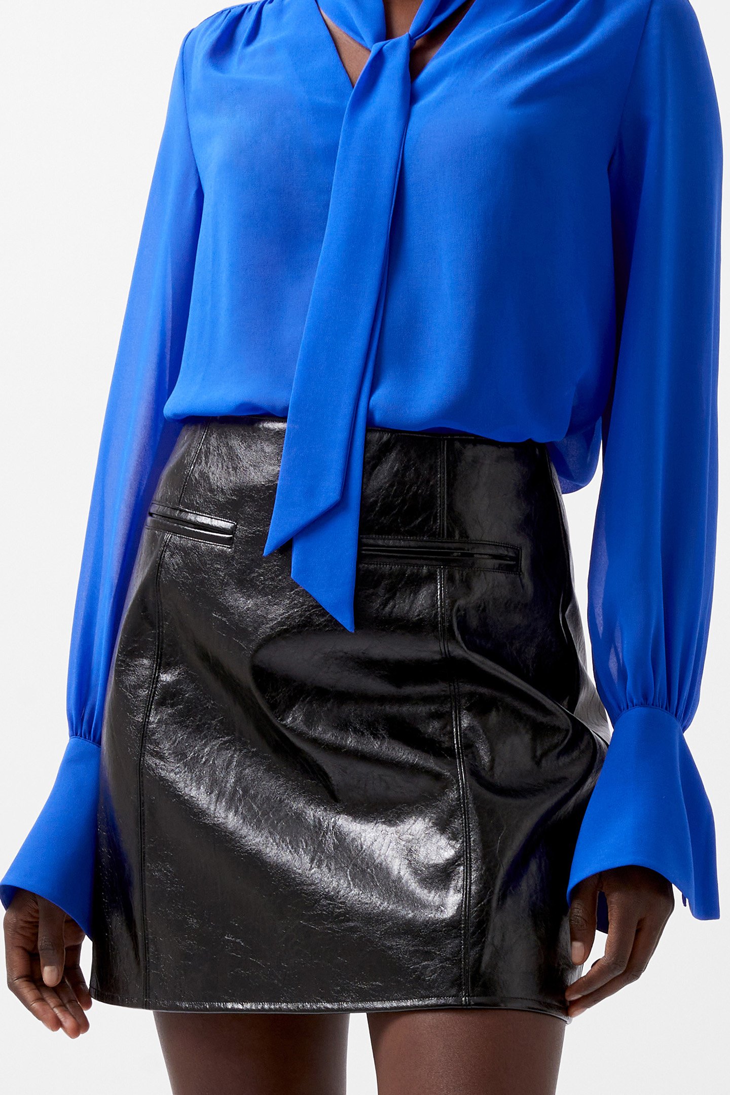EMMETT PU SKIRT BLACKOUT by French Connection