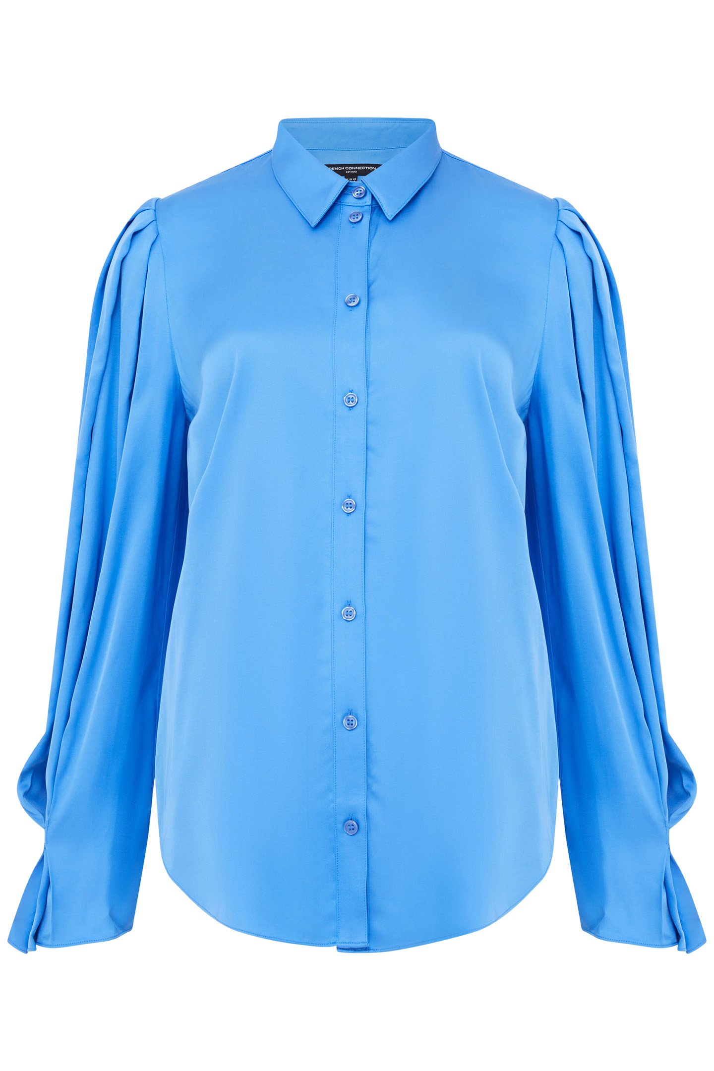 ENNIS SATIN SLEEVE DETAIL SHRT ULTRAMARINE 3