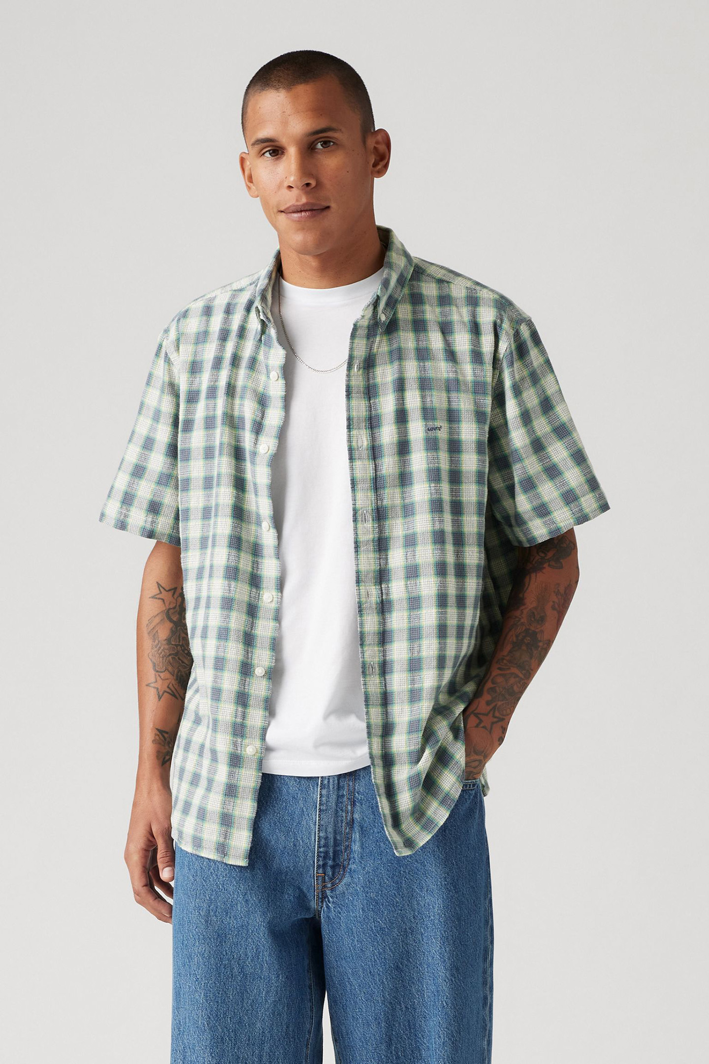SS AUTHENTIC BUTTON DOWN XAVIER PLAID 1