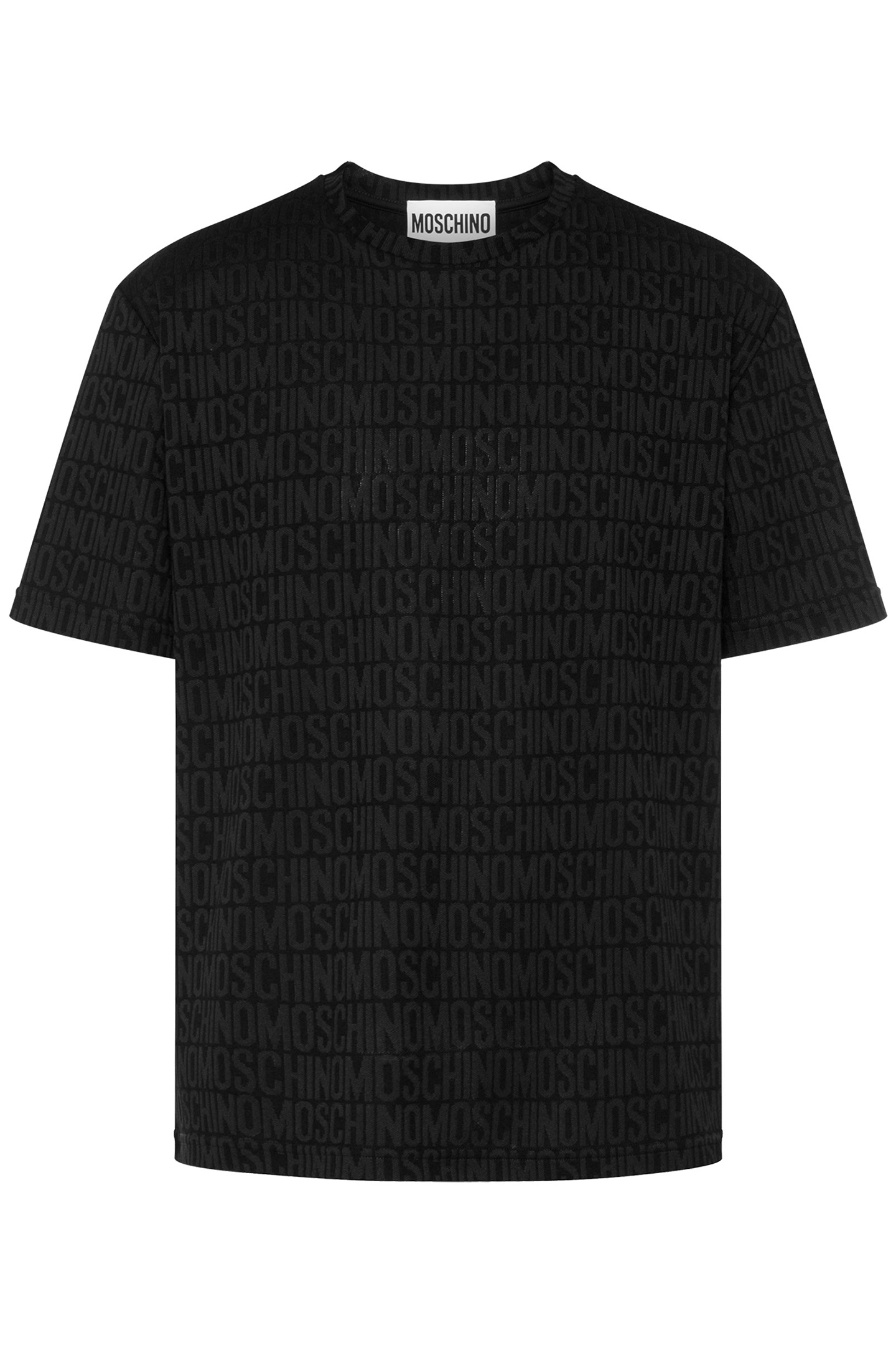 ALLOVER LOGO JACQUARD JERSEY T-SHIRT BLACK 3
