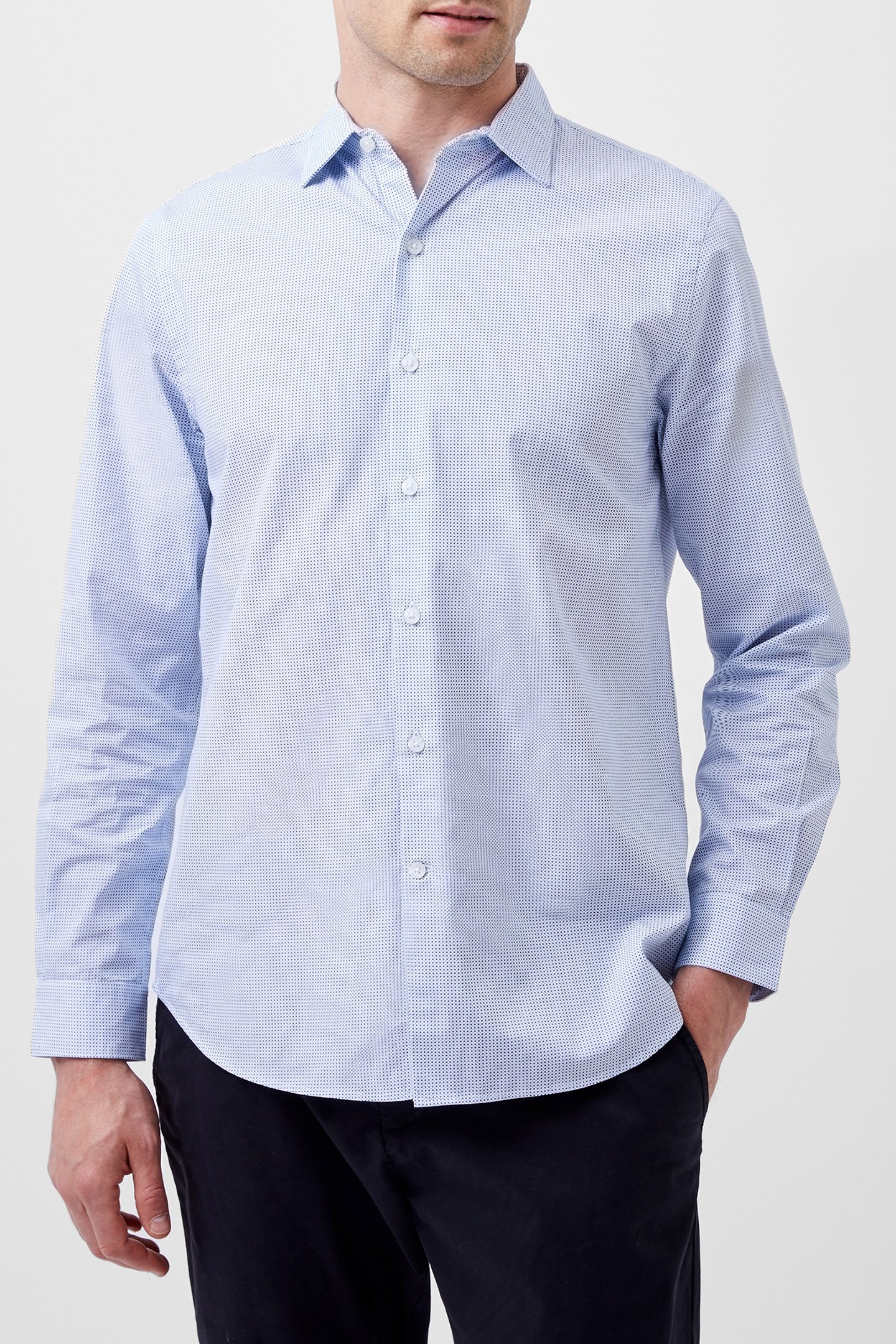 REGULAR FIT/CLASSIC COLLAR BLUE DOT by French Connection