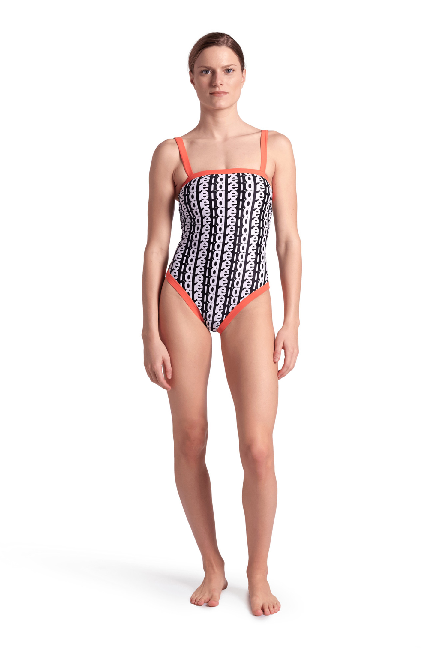 WOMEN'S ARENA MONOGRAM SWIMSUIT U BACK WHITE MULTI-CALYPSO C 3