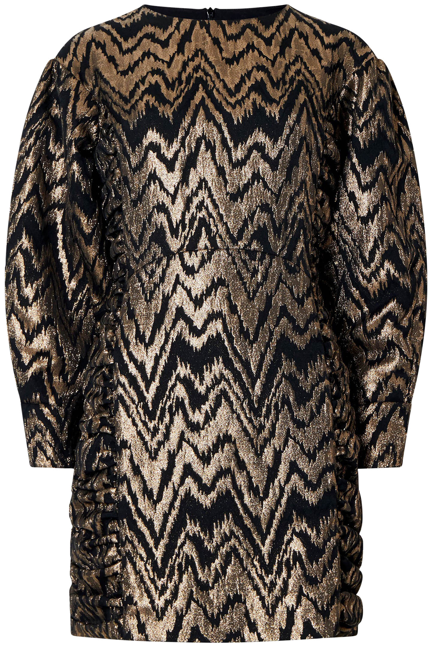 ELLERY JACQUARED PUFF SLV DRES BLACKOUT/COPPER 4