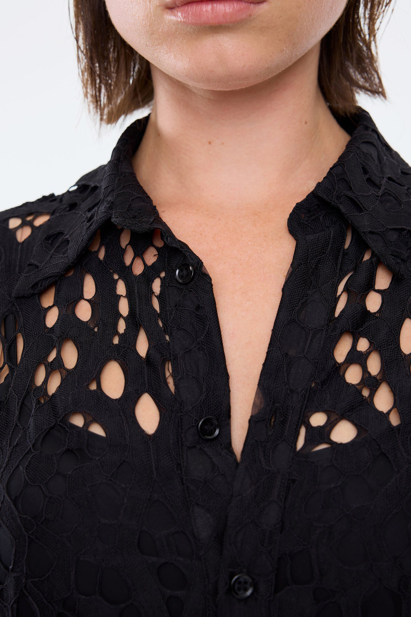 LACE TUNIC BLOUSE BLACK 6