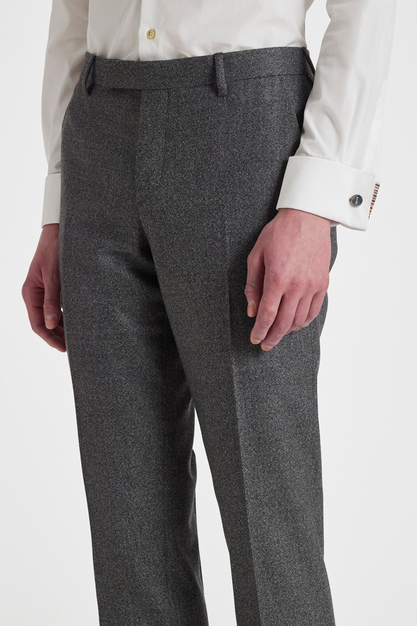 MENS SLIM FIT TROUSER GREY BEIGE 5