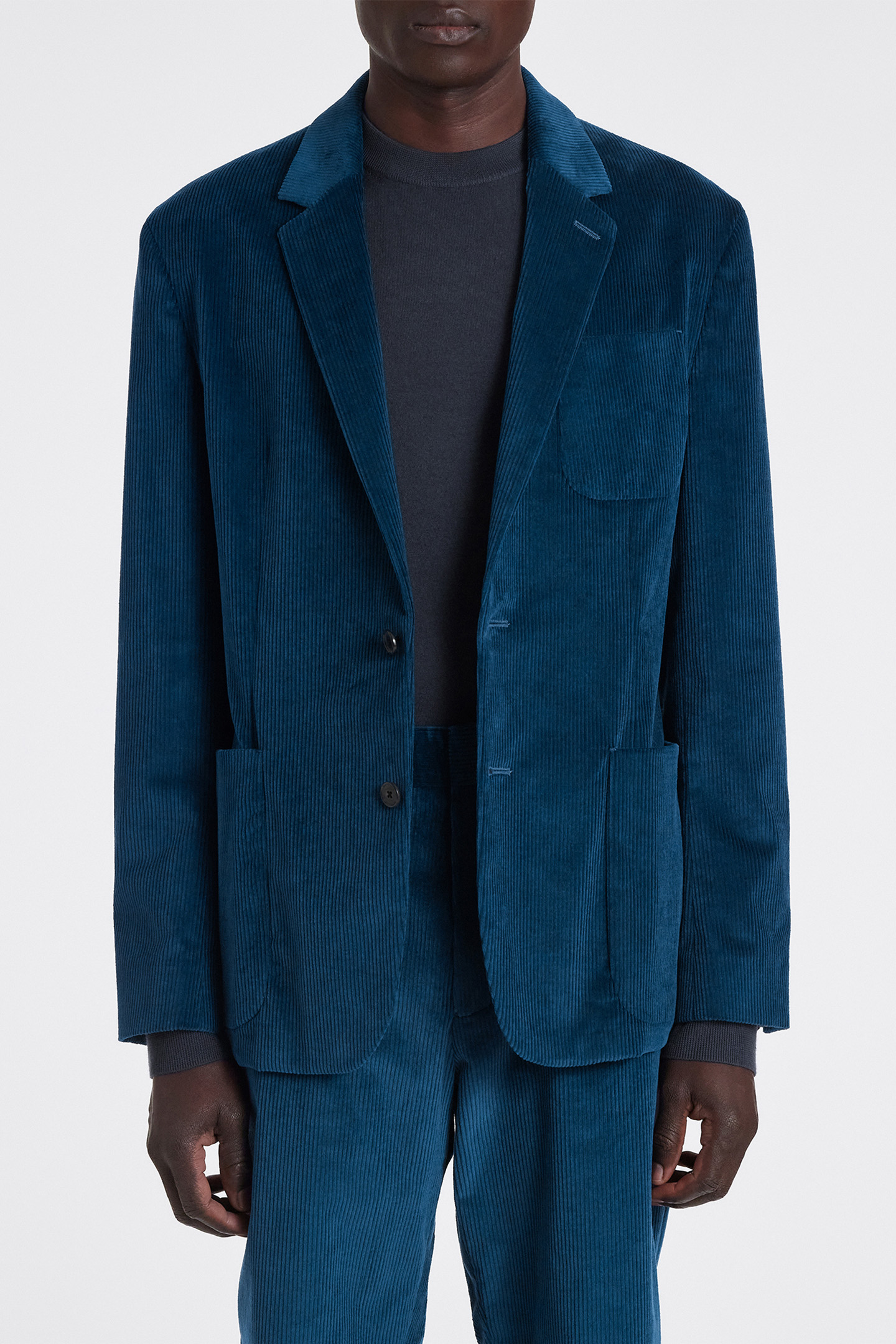 MENS 2 BTN PATCH POCKET JACKET INDIGO 1