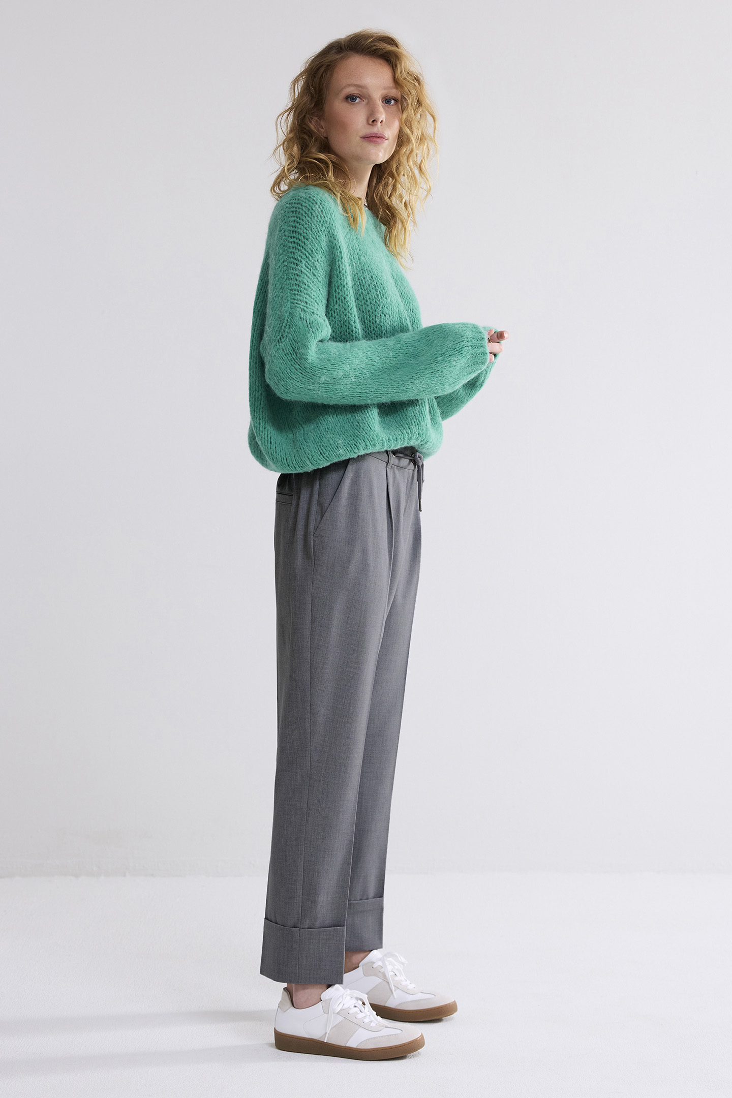 TROUSERS VISCOSE BLEND STRETCH GREYS 3